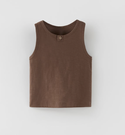 SLEEVELESS BUTTON SHIRT