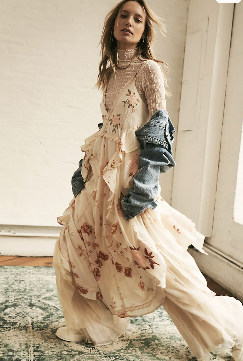 AUDREY EMBROIDERED MAXI DRESS