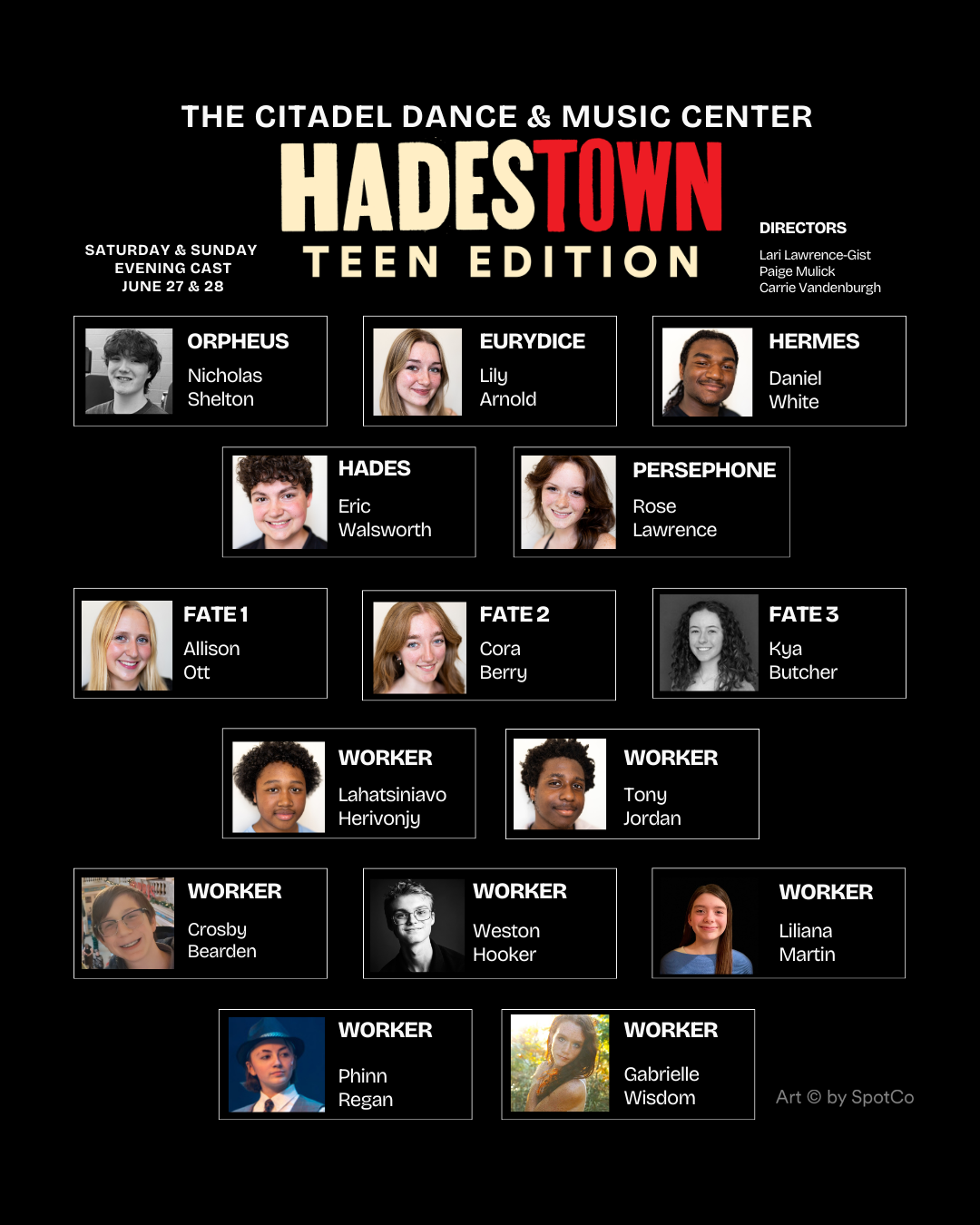 Congratulations to BOTH CASTS of Hadestown Teen Edition!