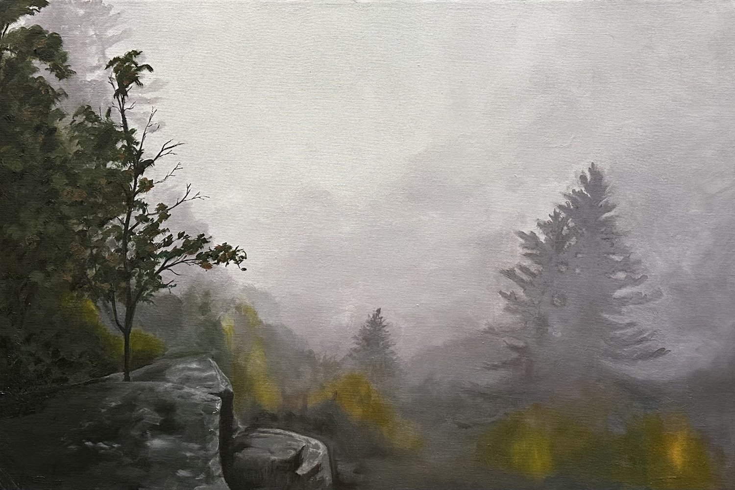 OUT OF THE MIST
OIL ON CANVAS, 24X30", $1800
