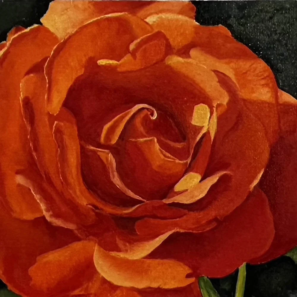 ORANGE BLOSSOM
OIL ON CANVAS BOARD, 8X8", $150