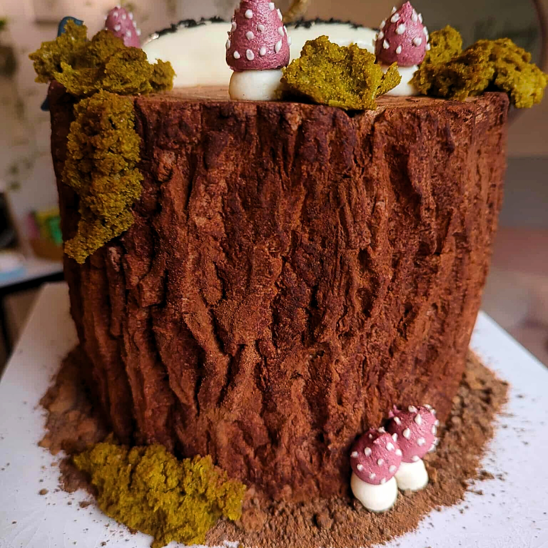 #4. This is a 6" round, 3-layer customized enchanted forest cake. There are so many different forest designs that we can do!