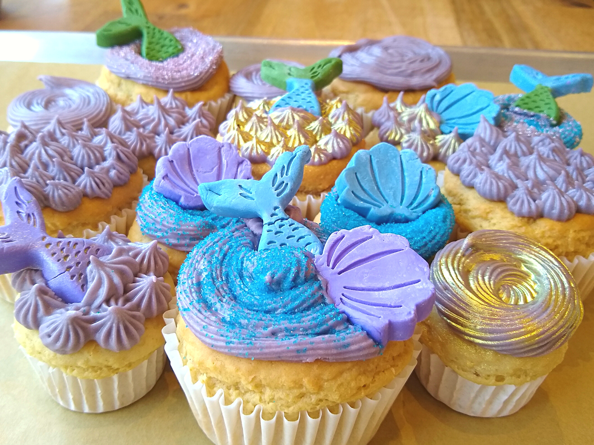 #58. Mermaid-themed cupcakes
