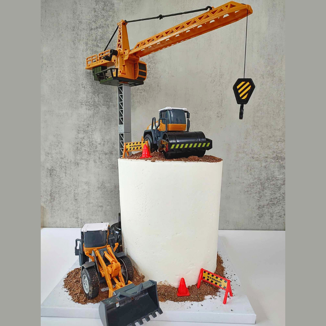 #8. This is a customized 6" round, 5-layer construction cake.
