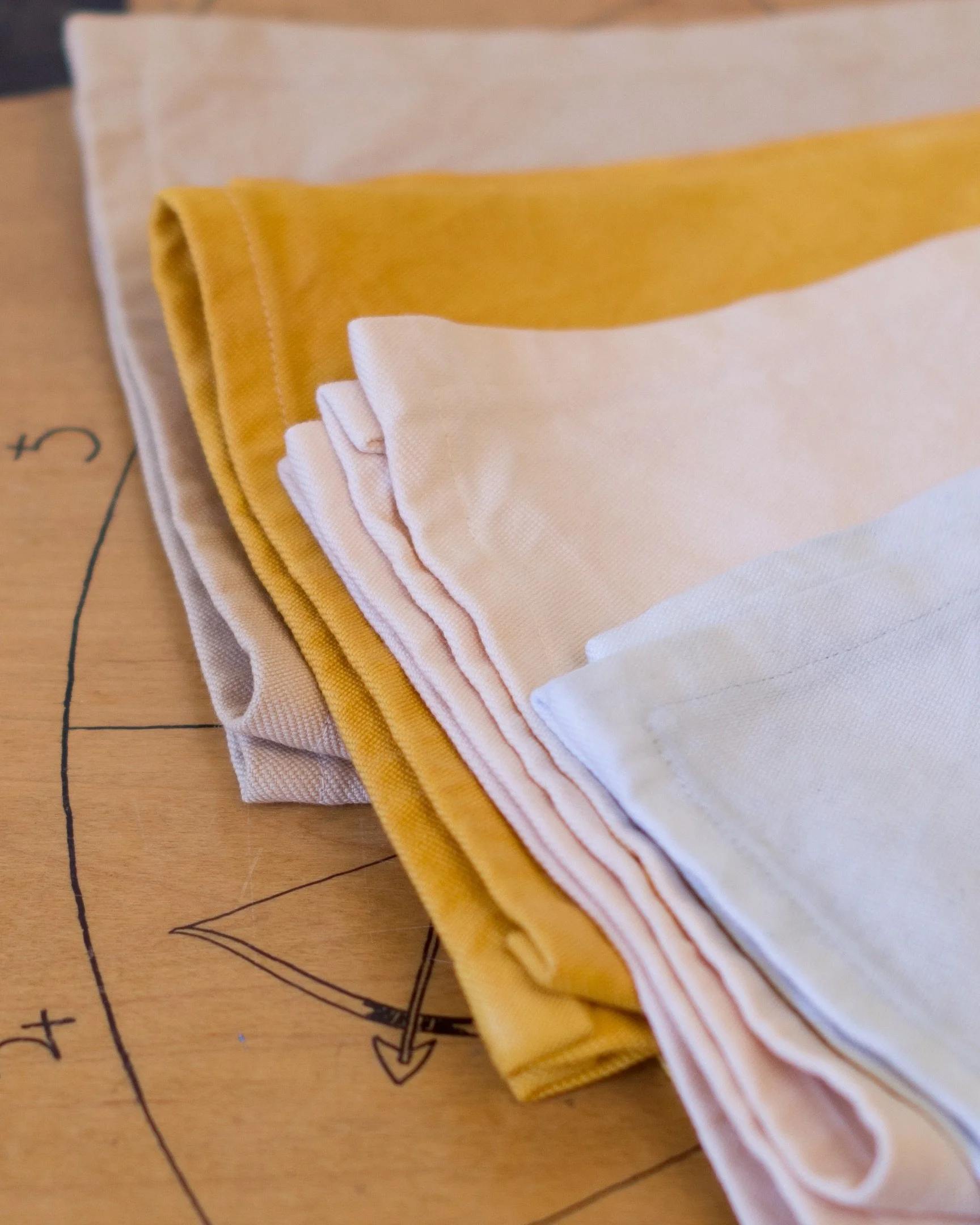 Naturally dyed organic cotton tea towels