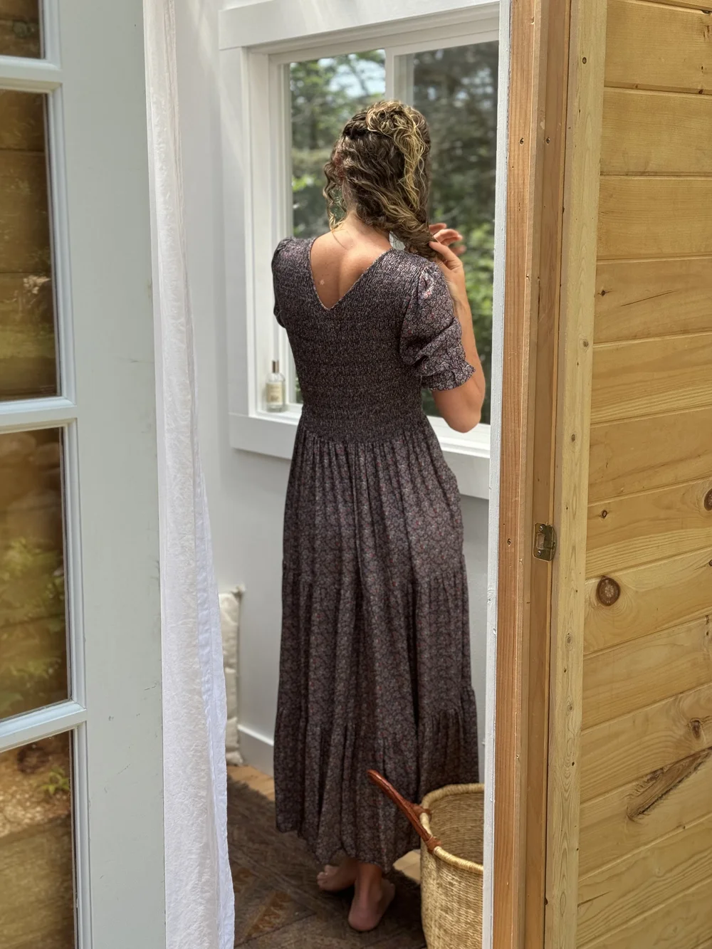 THE POPPY DRESS- FLOWER FIELDS IN BLUE — FloraWear Co