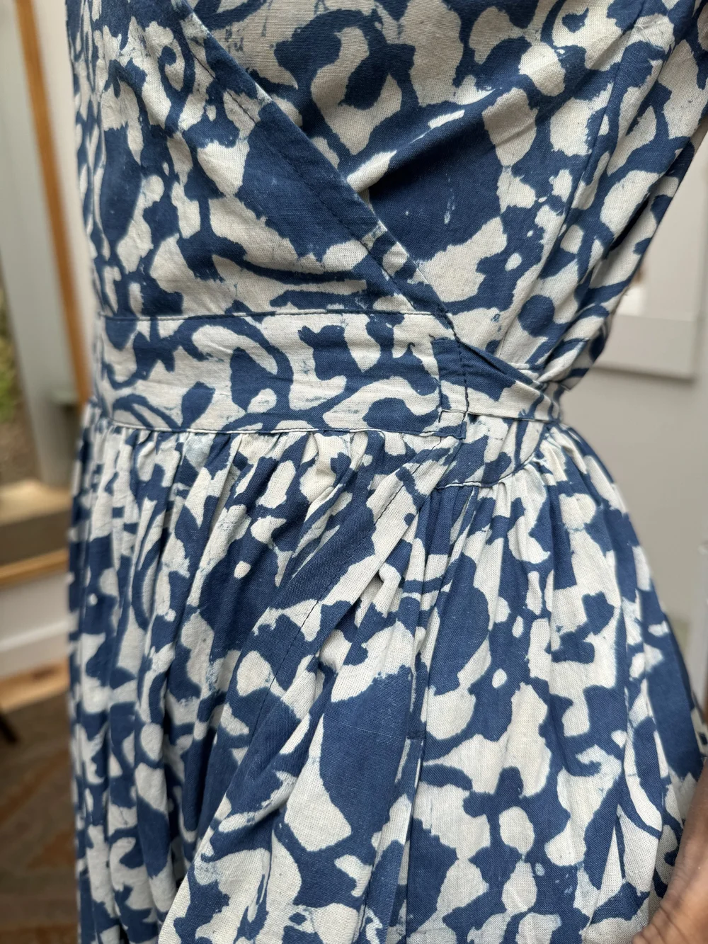 THE SWEET PEA WRAP DRESS- INDIGO  FloraWear Co