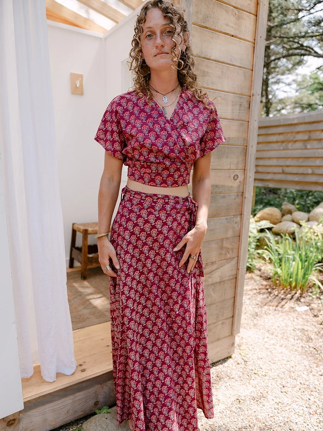 We love a matching set and this skirt and wrap top set is most definitely a favorite style this season. Pair together or separately, dress up or down, the options are endless 💕🌞🌺