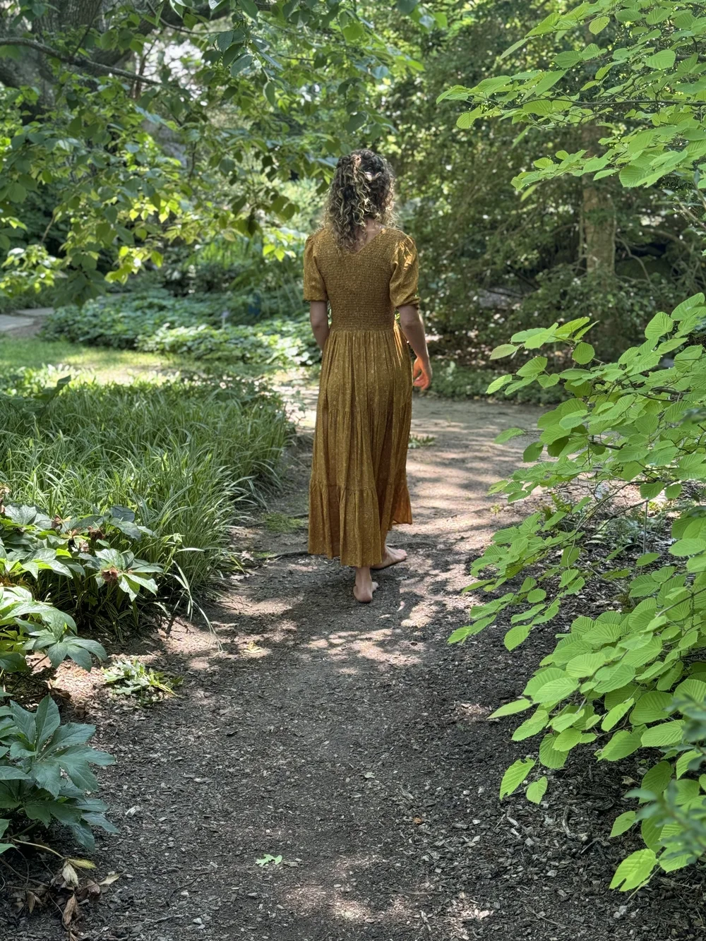THE POPPY DRESS- GREEN MARIGOLD  FloraWear Co