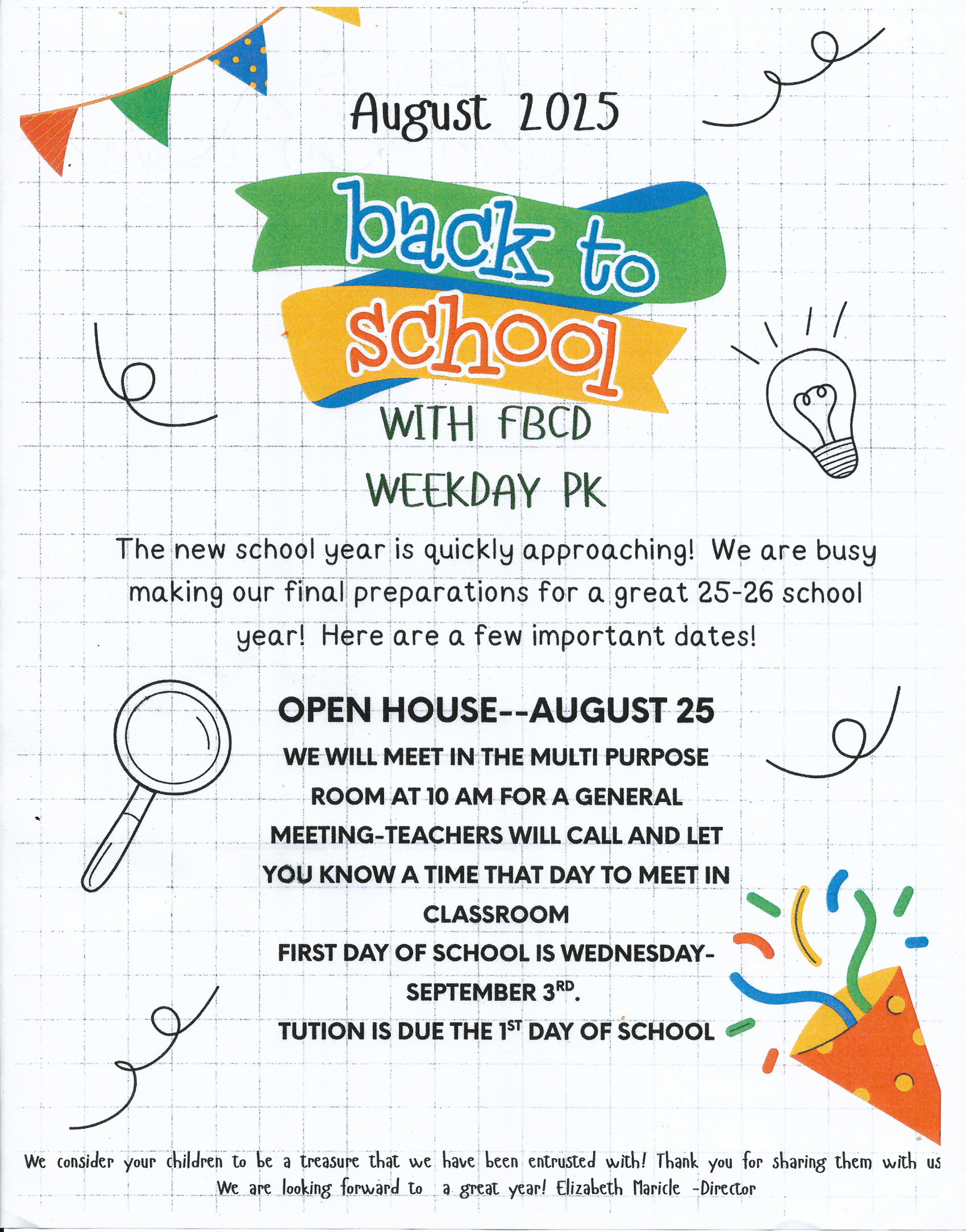 Weekday Pre K OPEN HOUSE