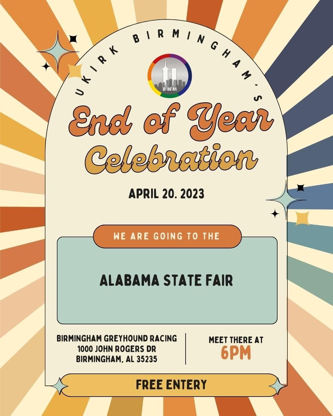UKirk Birmingham wants to celebrate the end of the school year with you! We will be going to the Alabama State fair on our last UKirk Thursday of the semester, April 20 (tomorrow), at 6pm. We will eat there and ride until our heart is content. Hope y