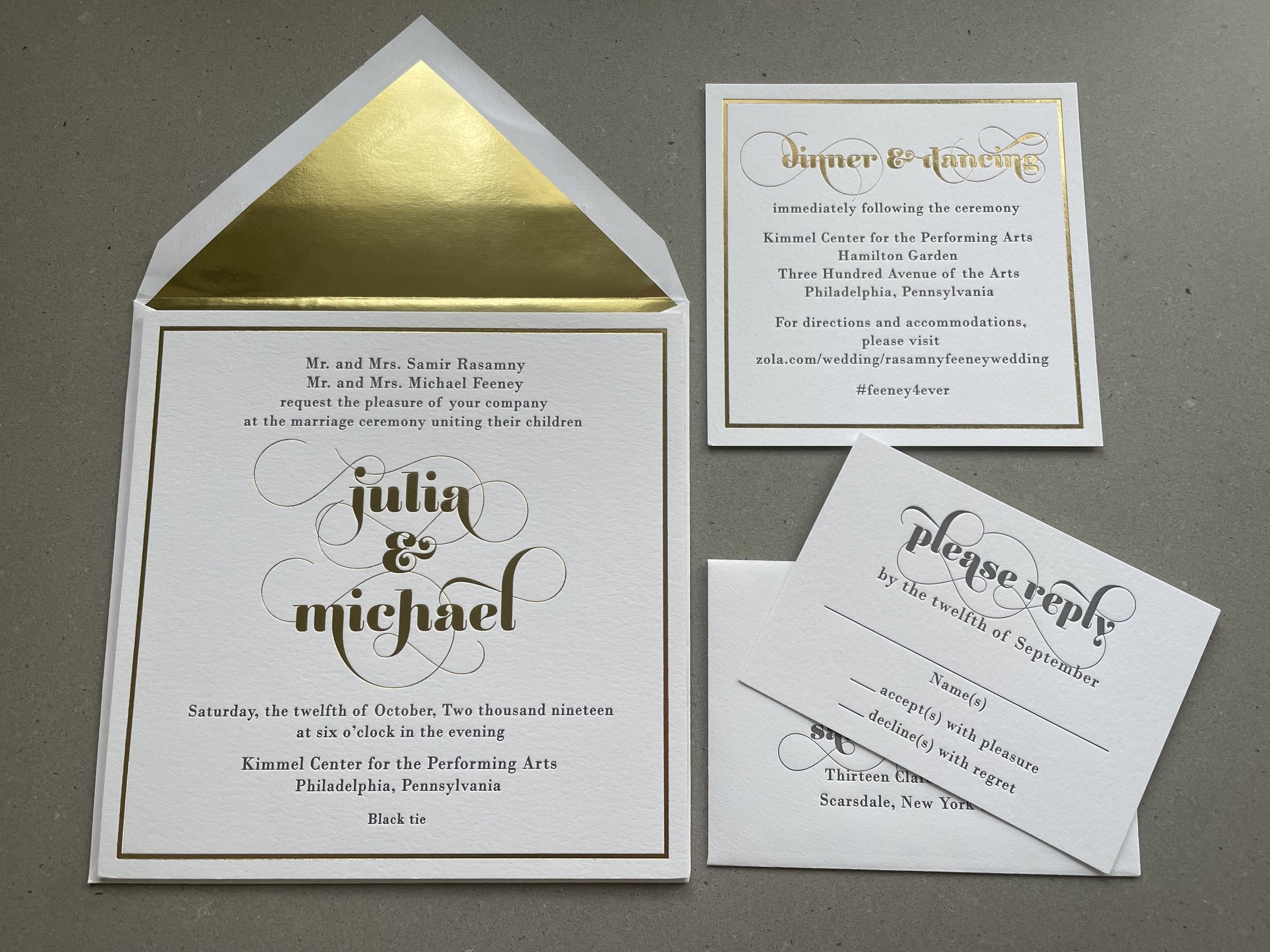 Julia and Michael's Wedding Invitation