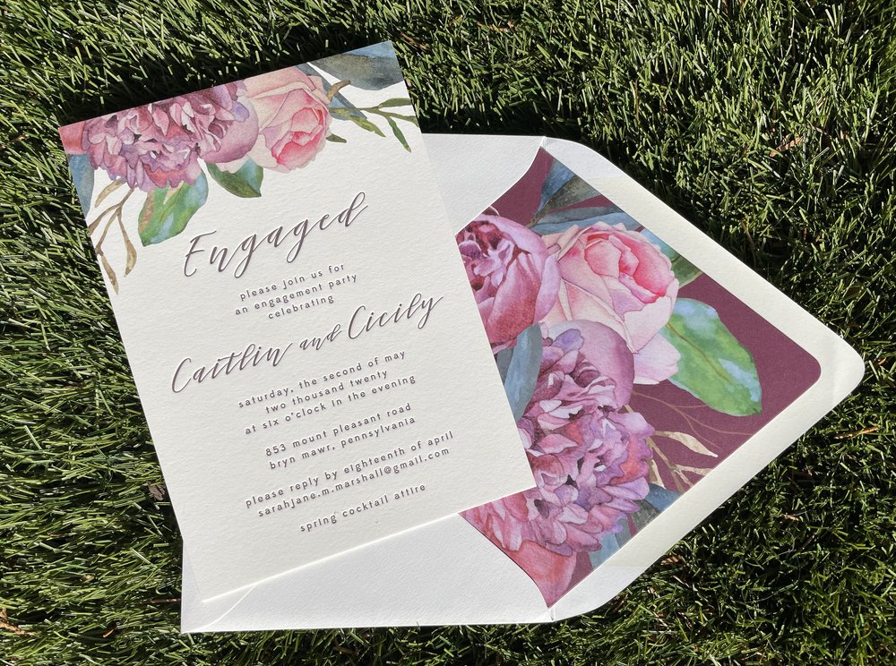 Caitlin and Cicily's Engagement Party Invitation