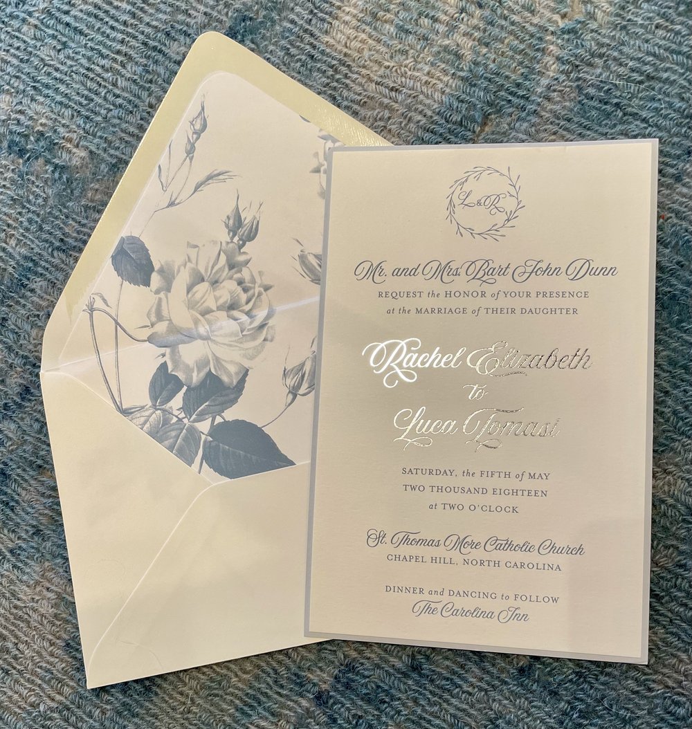 Rachel and Luca's Wedding Invitation