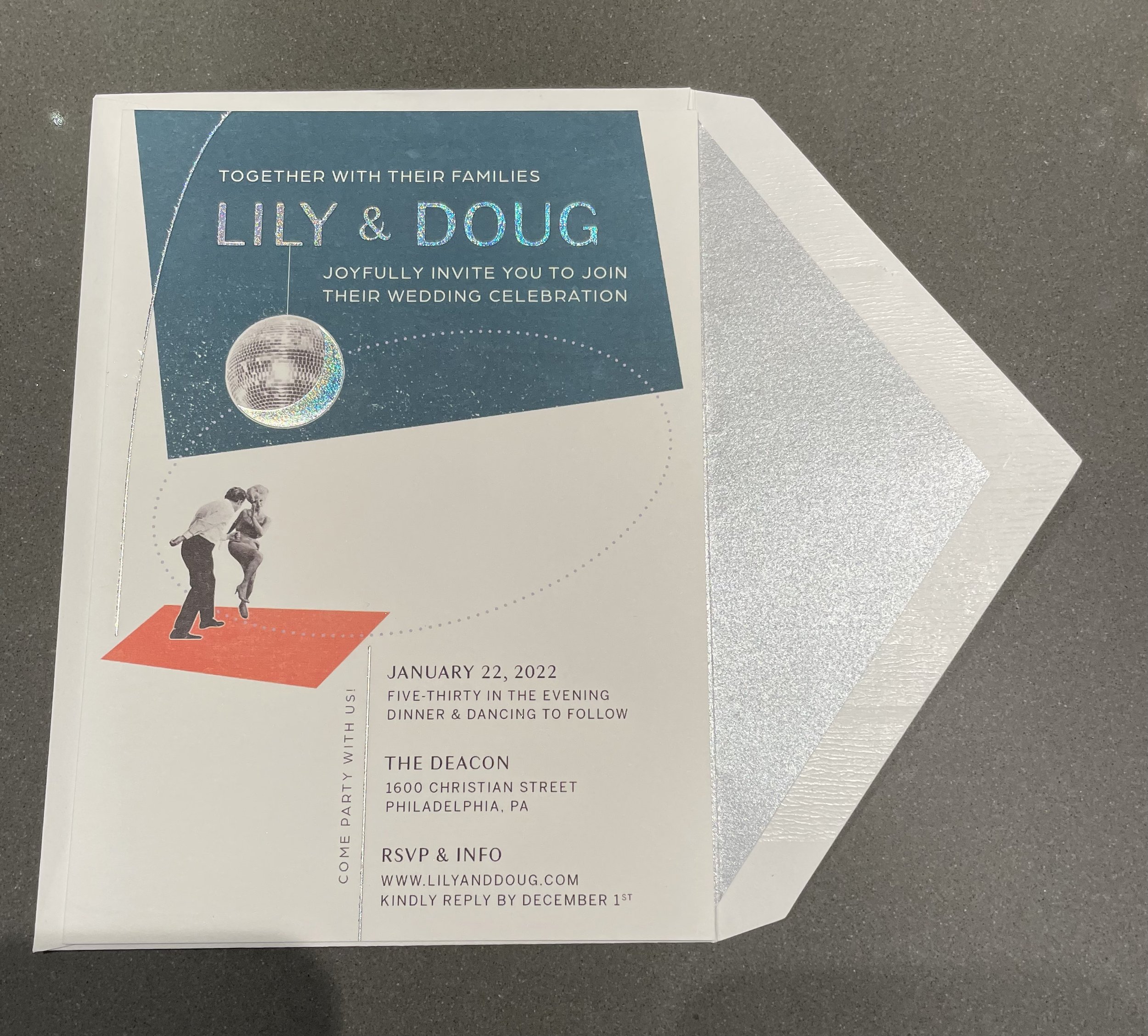 Lily &amp; Doug's Wedding Invitation