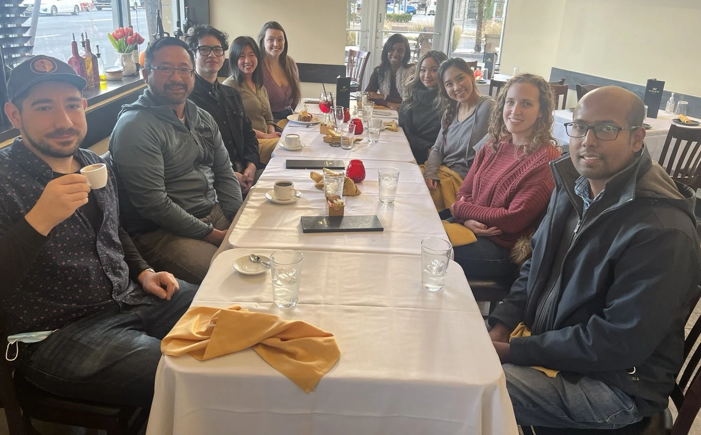 Lai lab out for dinner