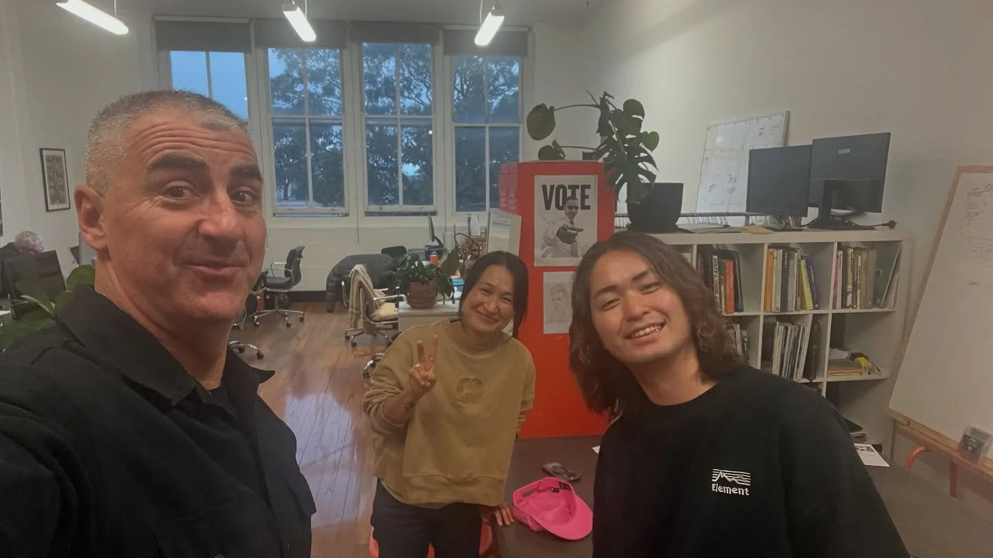 Sydney Office surprise visit from @taiyokikaku_pr PM Yano San! 
With Rainbow! 🌈 @jonasticus @akiko.davies