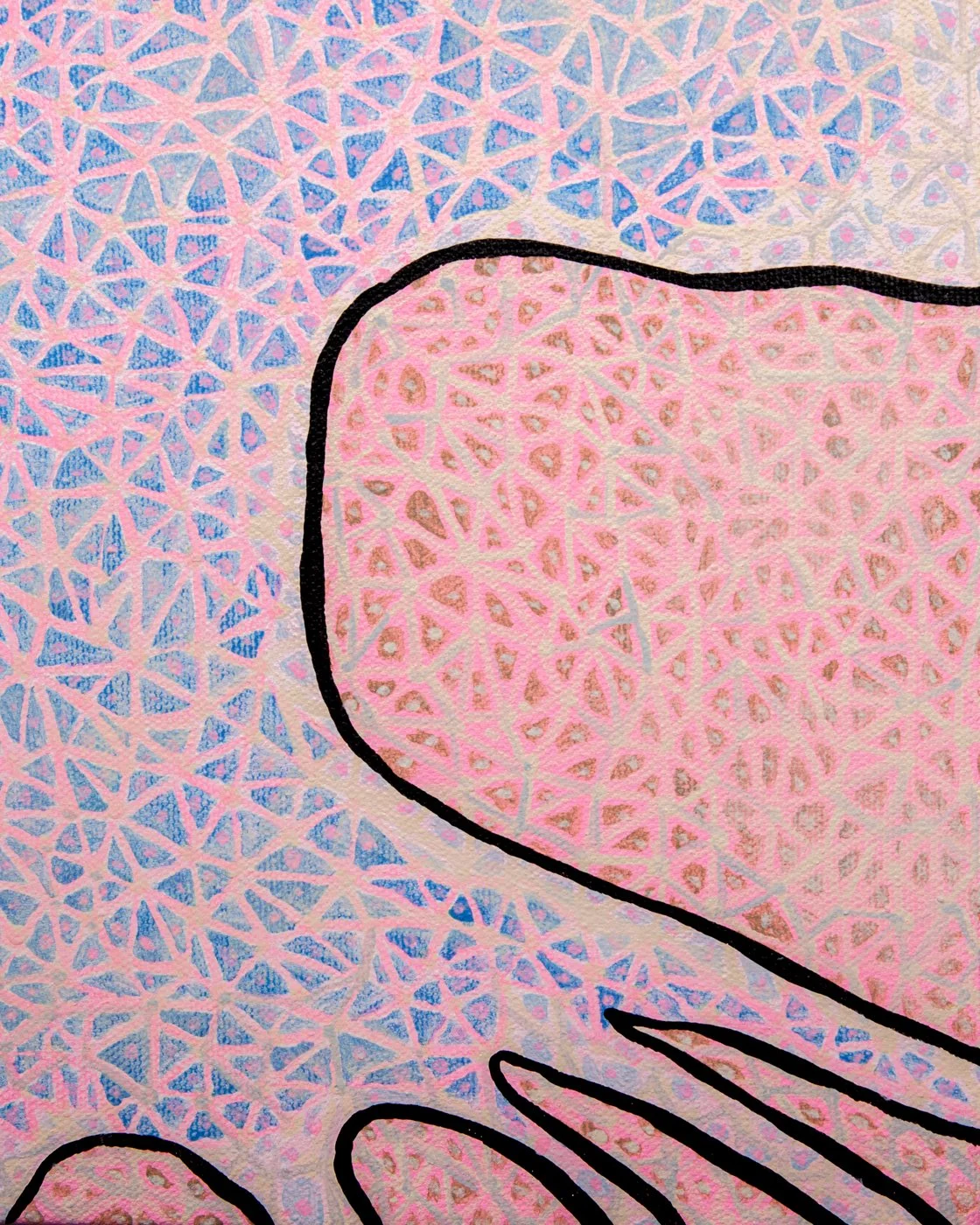 Detail: "Tree of Belonging #7" 13 inches x 11.5 inches 2026