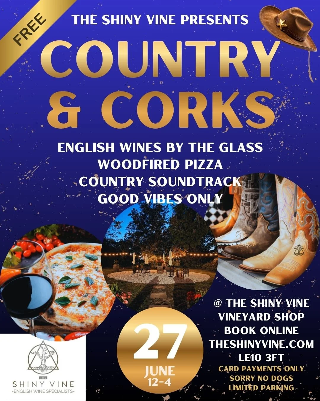 Country and Corks @ The Shiny Vine Vineyard Shop 27/06 12-4pm - FREE ENTRY