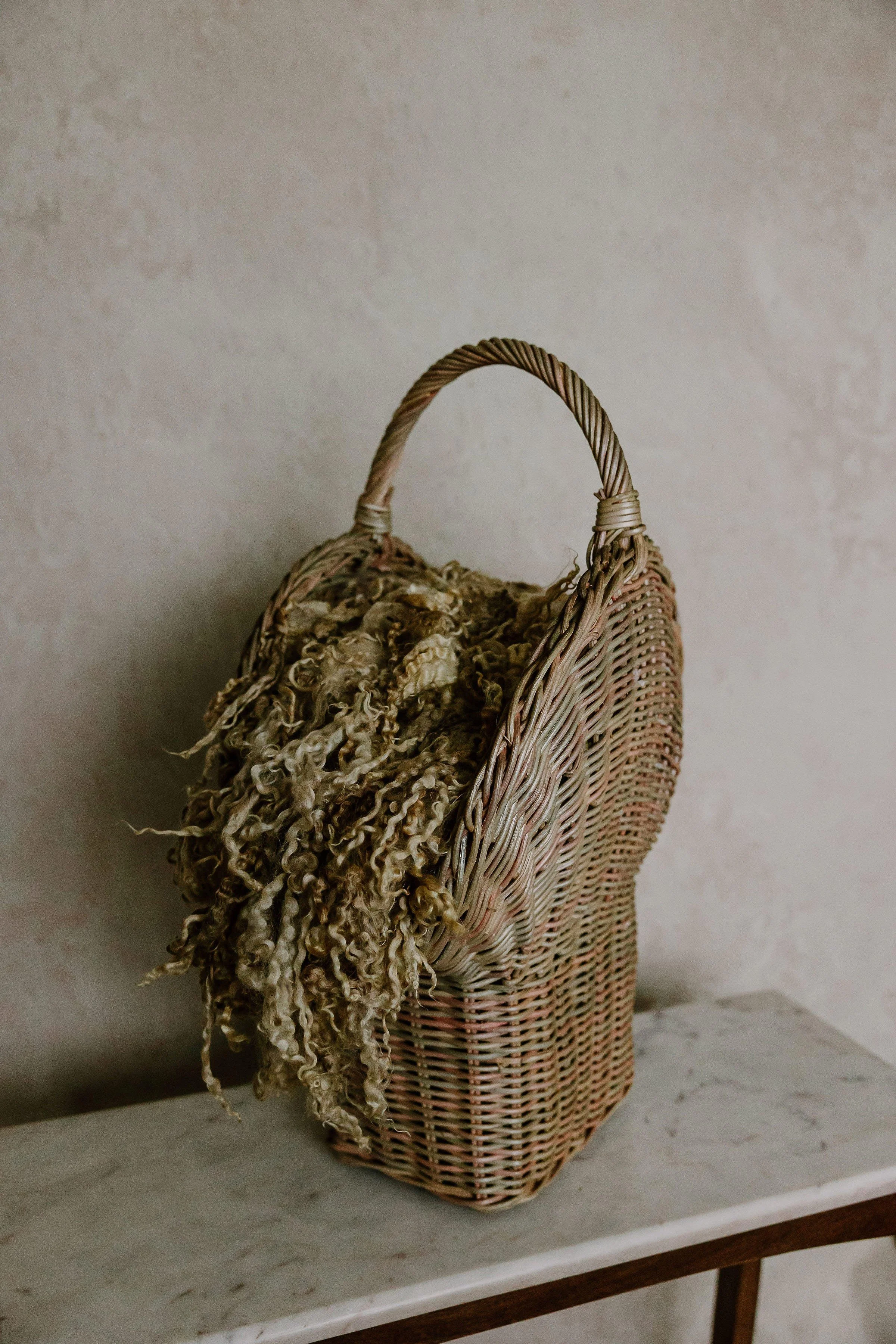 White Raw Wensleydale Wool