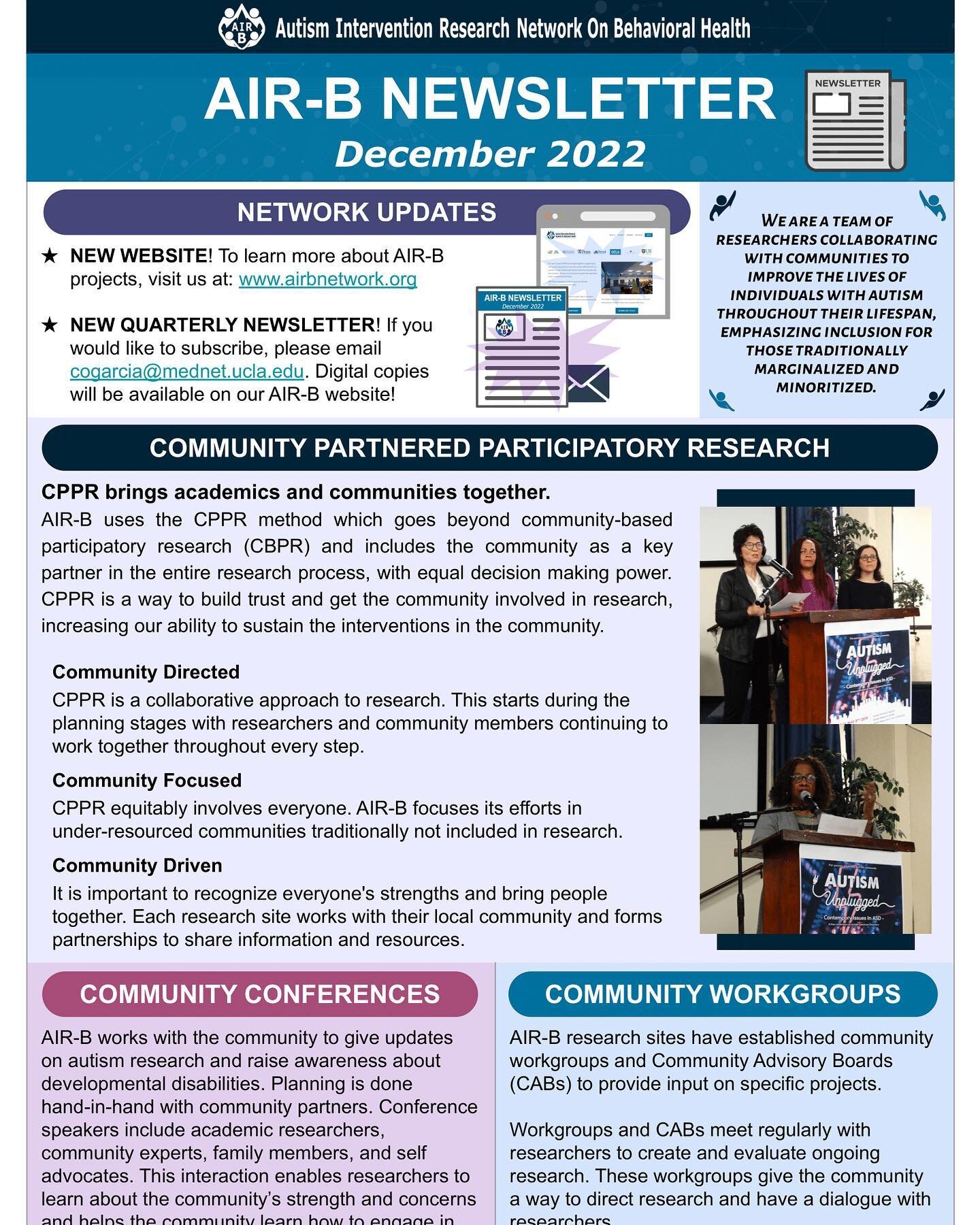 The AIR-B Networks&rsquo;s December 2022 Newsletter! Check out  https://www.airbnetwork.org/ for more AIR-B related updates!📰🗞️