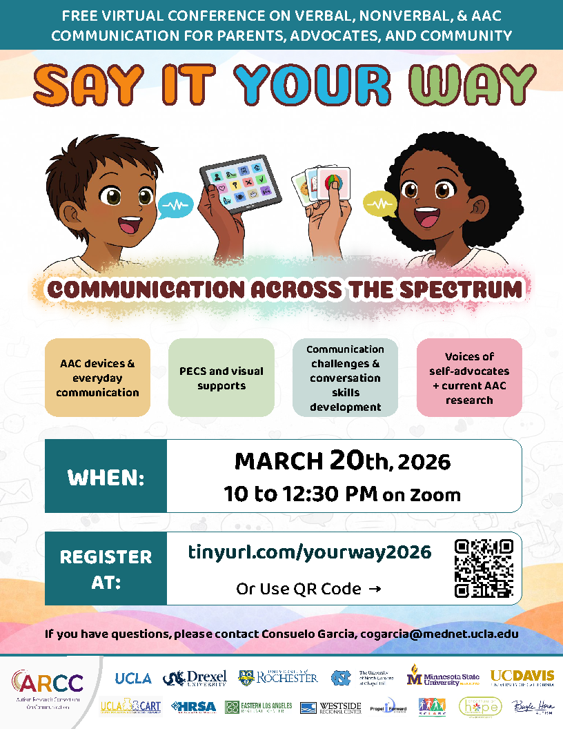 Say it your Way: Communication Across the Spectrum — Kasari Lab at UCLA