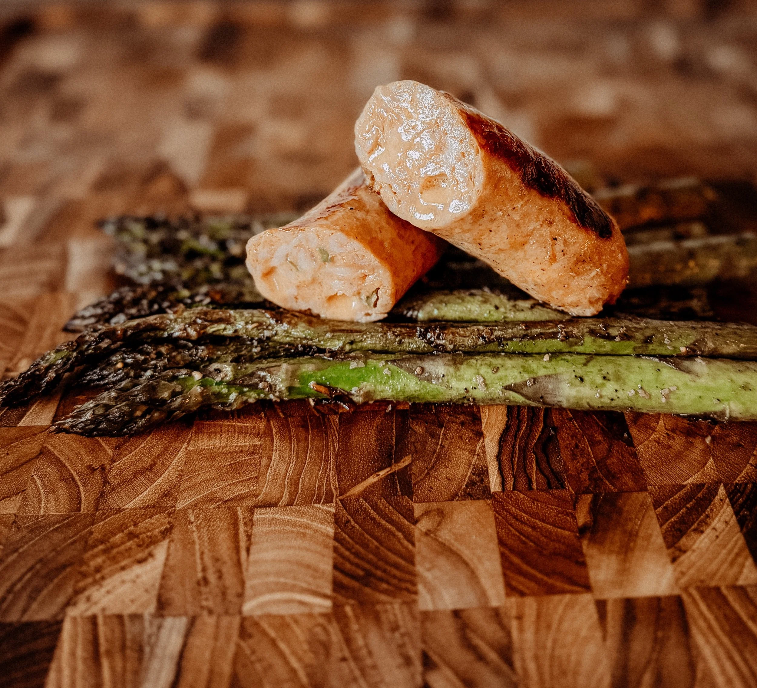 ASPARAGUS CHEDDAR BRATS!!! This popular seasonal favorite is back. Limited run and full of early summer flavor.