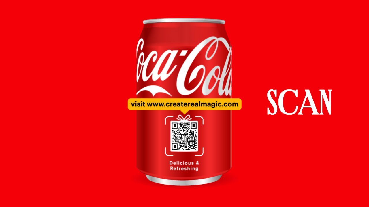 coca-cola can with qr code