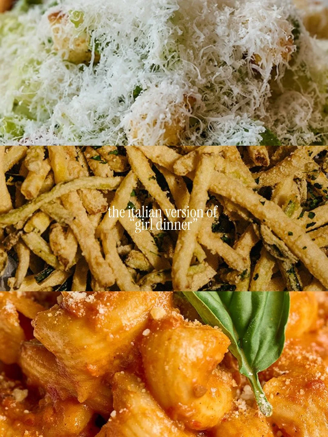 the italian version of girl dinner.