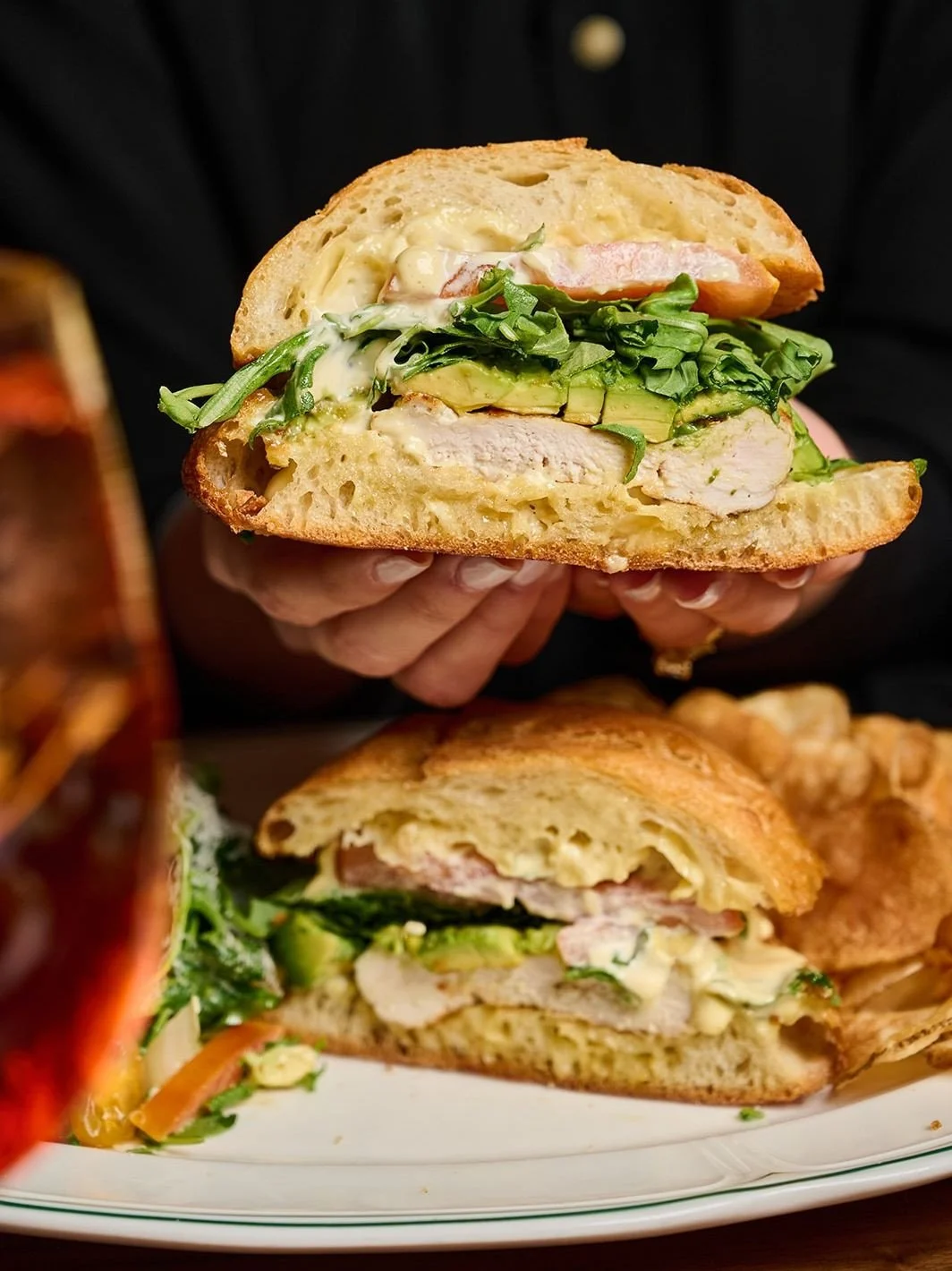 Did you leave the office yet?⁠
⁠
GRILLED LEMON CHICKEN⁠
grilled chicken, avocado, arugula, roma tomato, lemon aioli