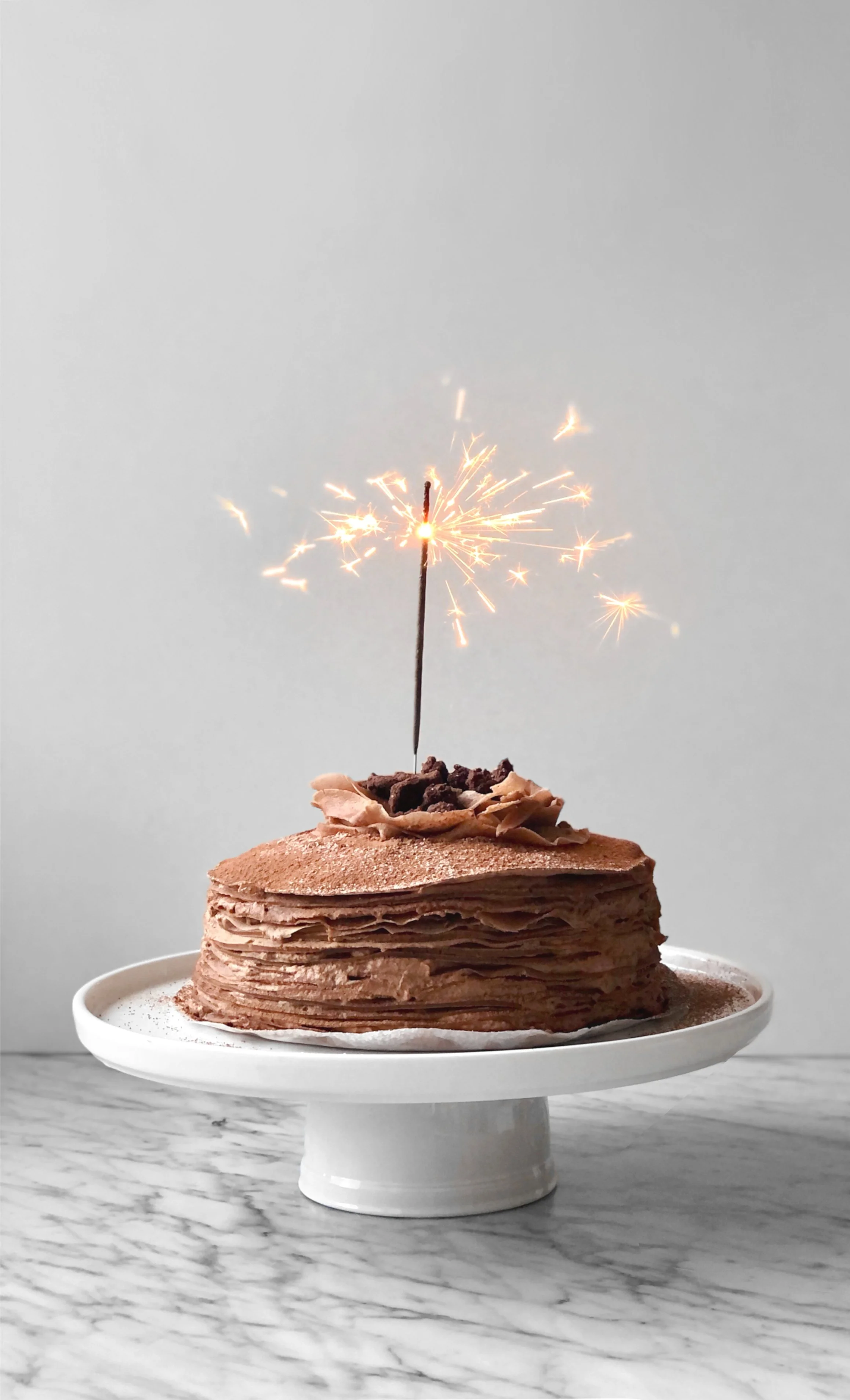 Gâteau mille-crêpes triple chocolat