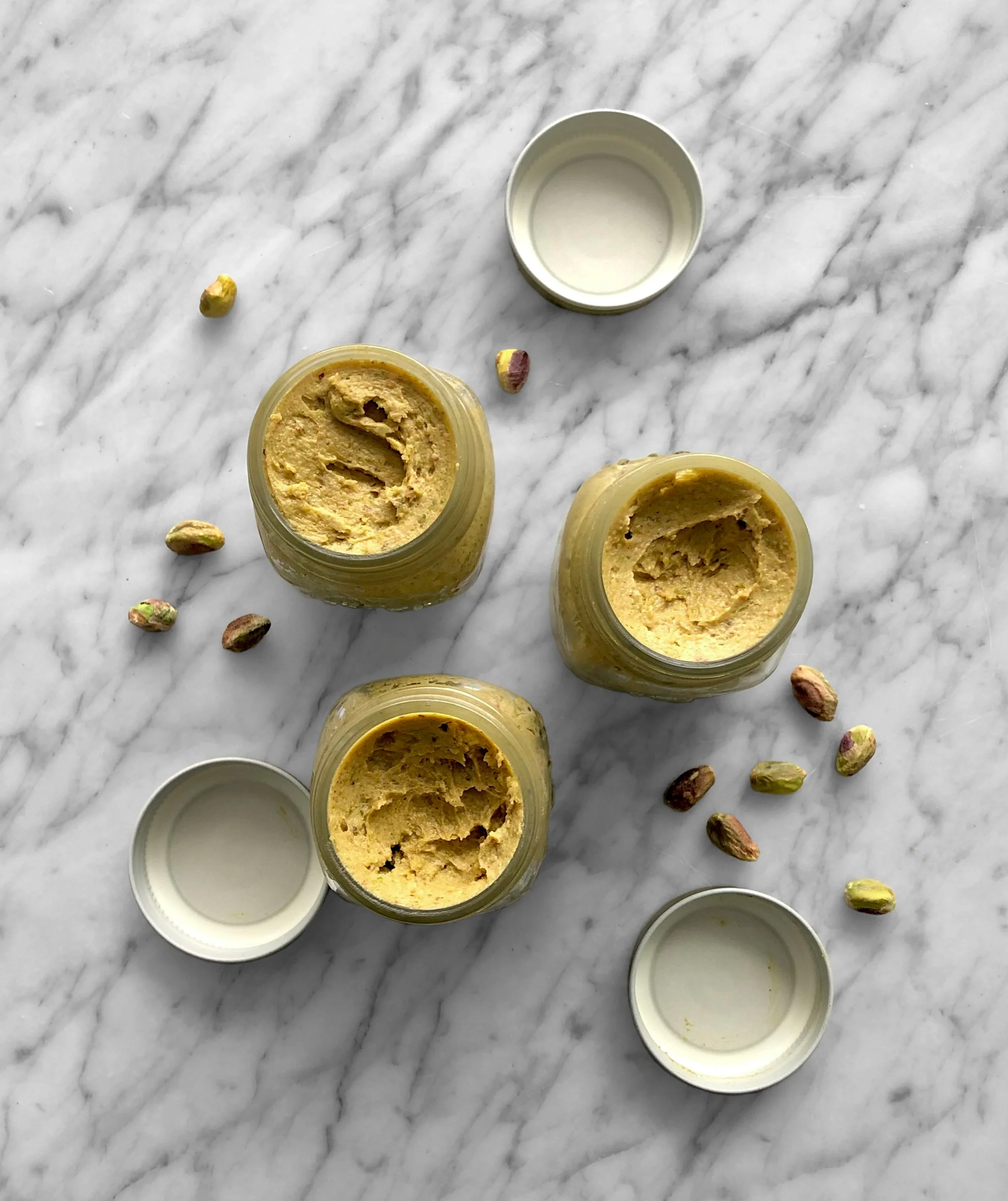 Tartinade de pistaches et chocolat blond Dulcey