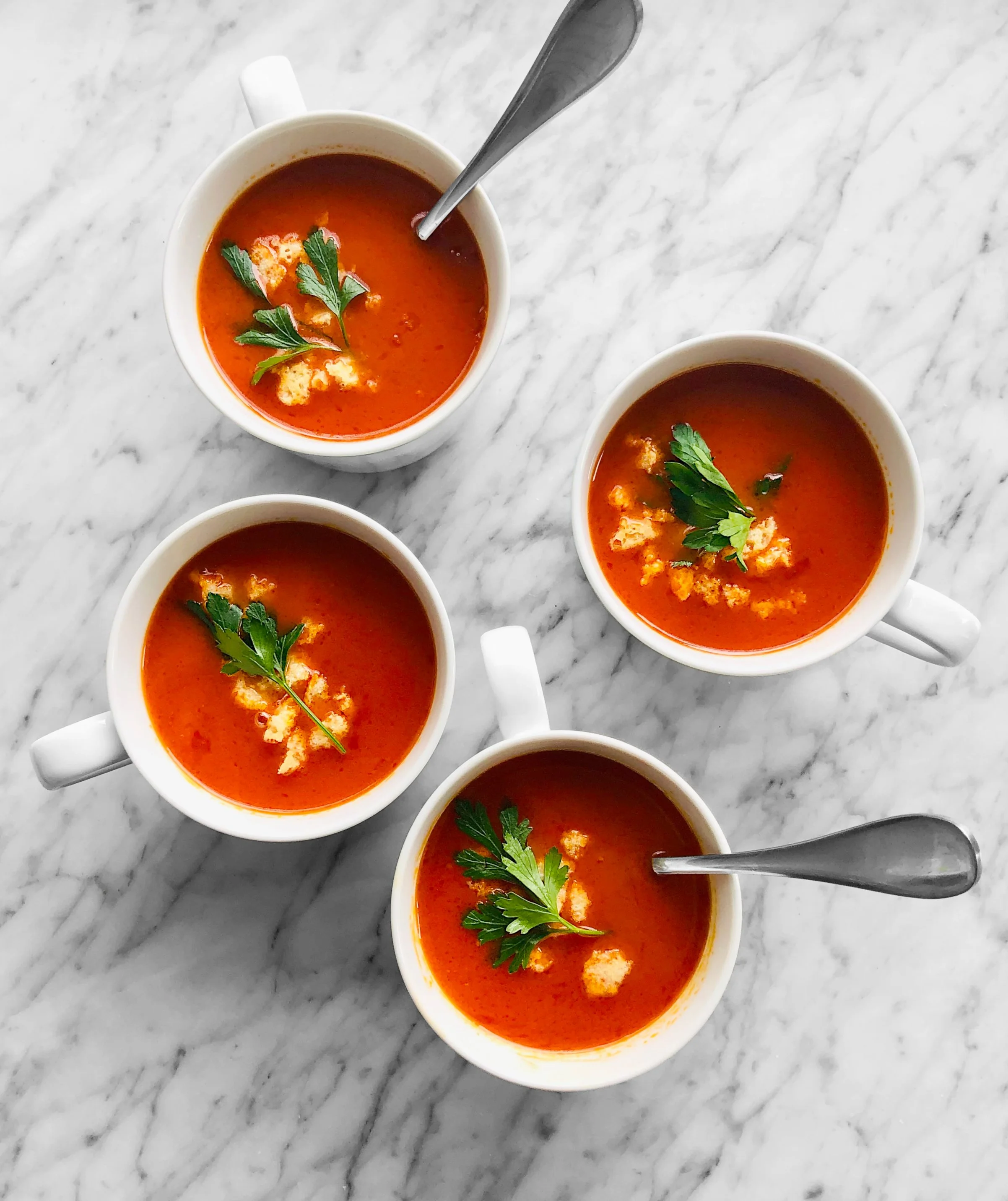 Bouillon de tomates au parmesan