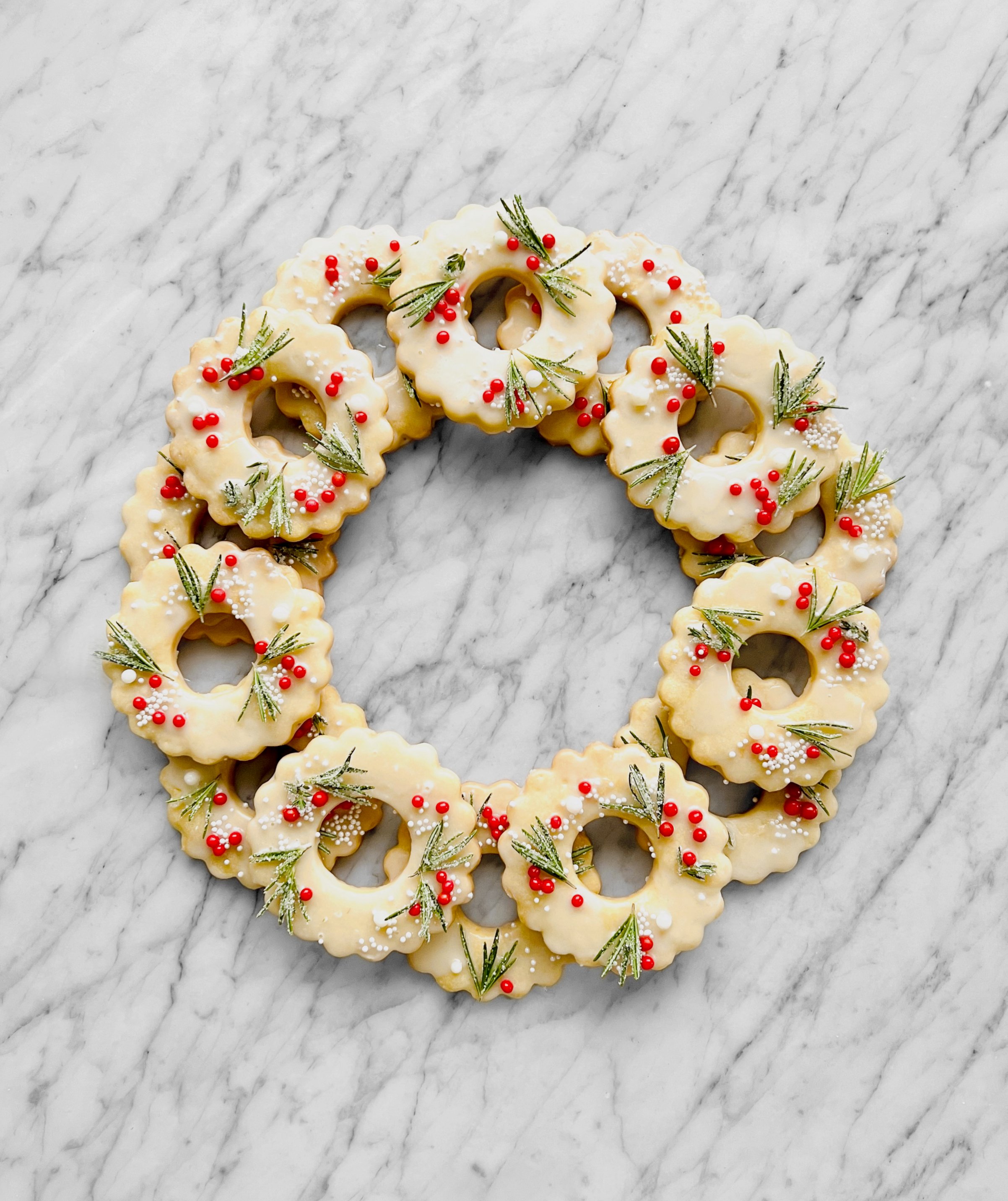 Couronnes sablées au citron Meyer