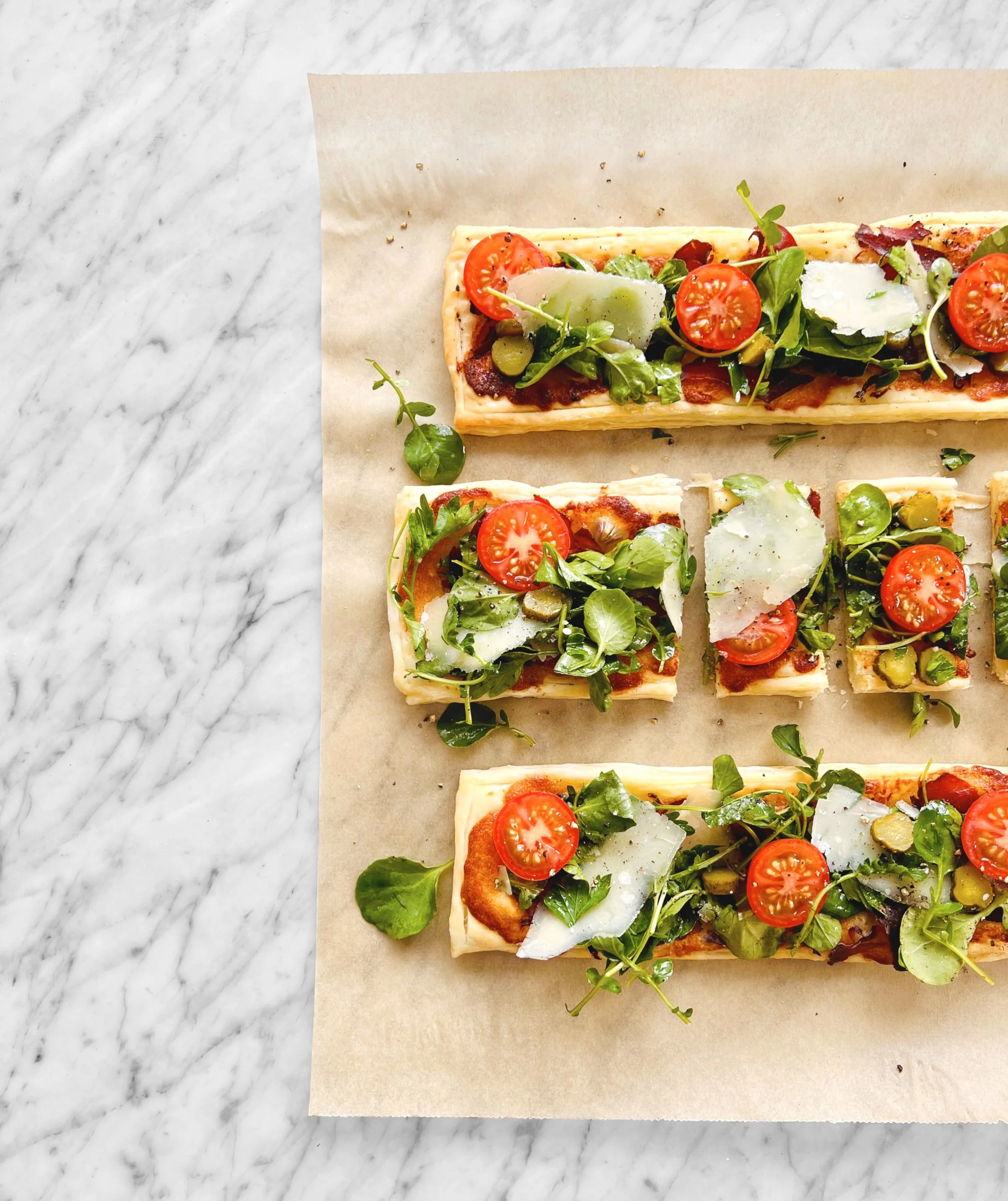 Tarte apéro au speck et à la crème de parmesan