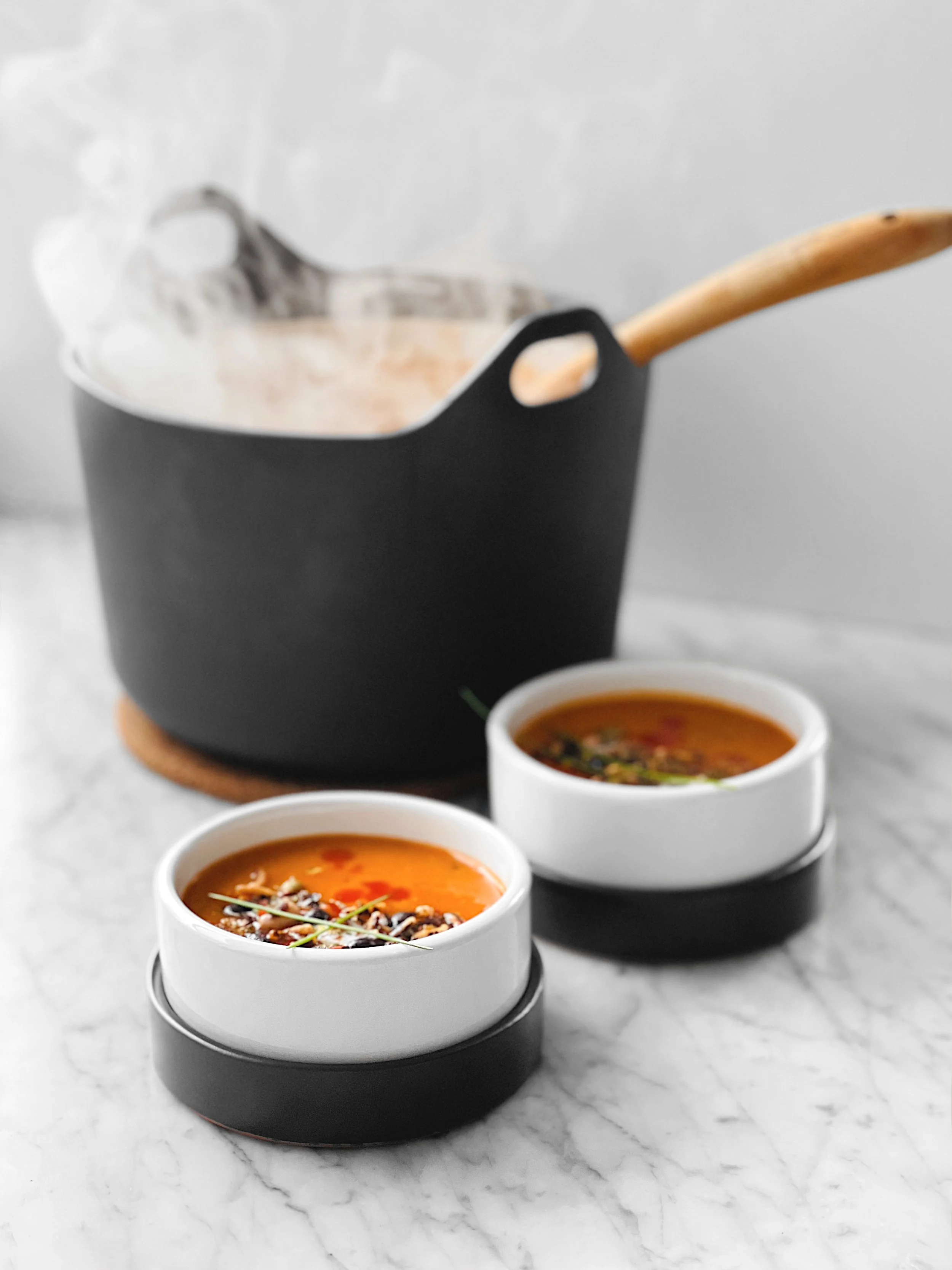 Potage d'Halloween à la citrouille brûlée