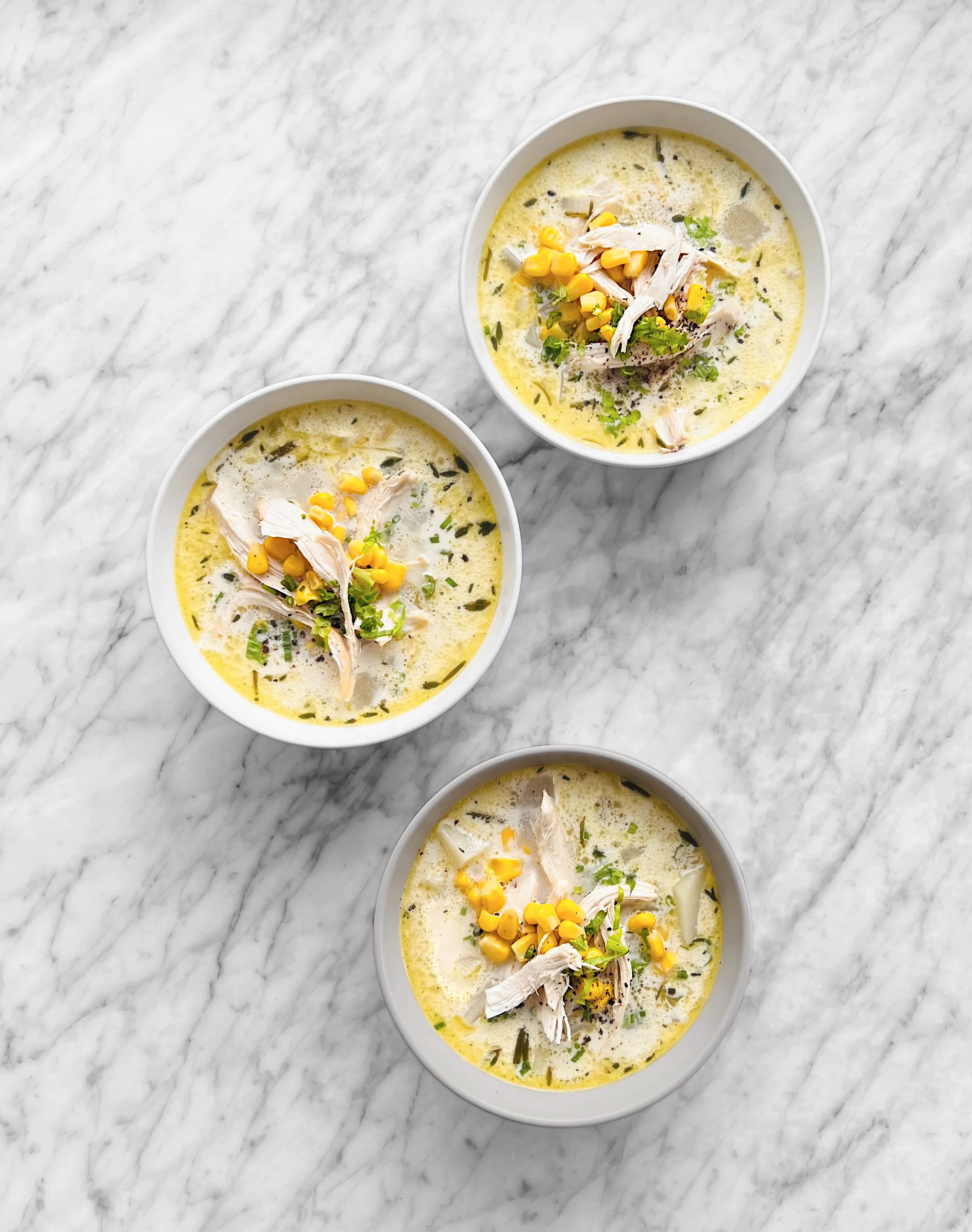 Chaudrée au poulet rôti