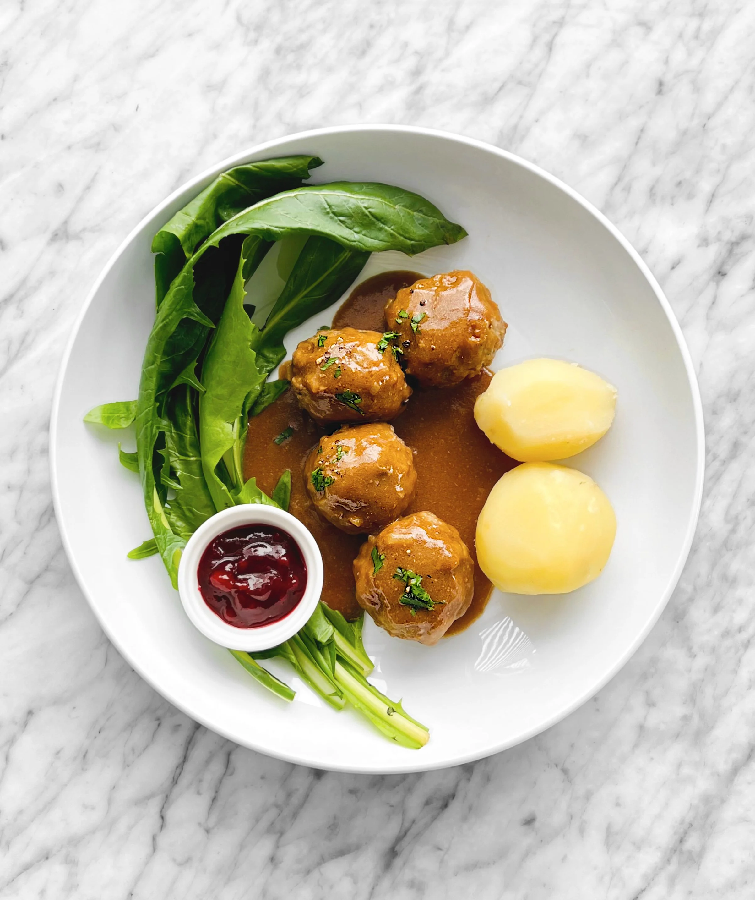 Boulettes norvégiennes au brunost (fromage brun)