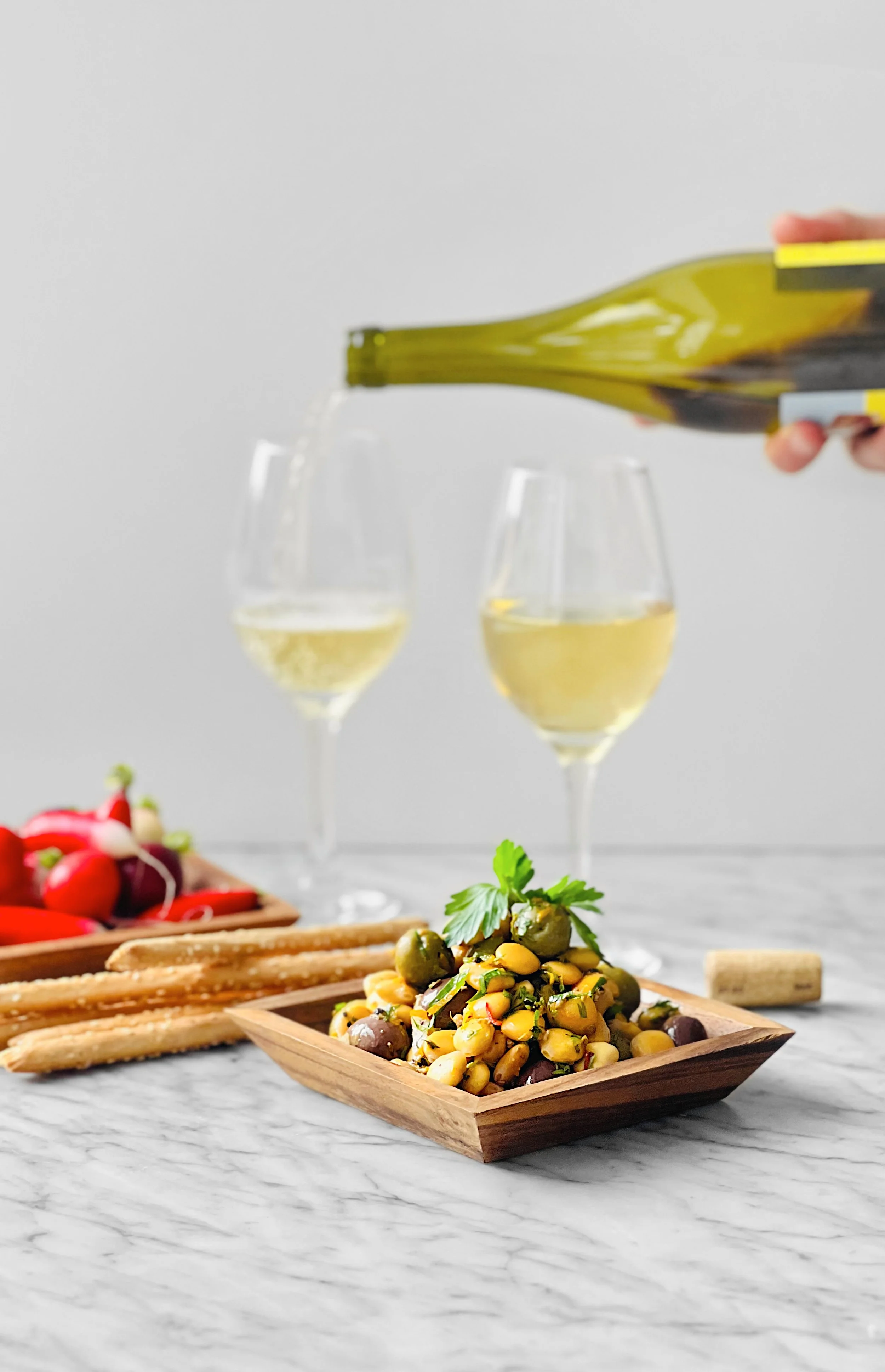 Lupins et olives façon Arlequin