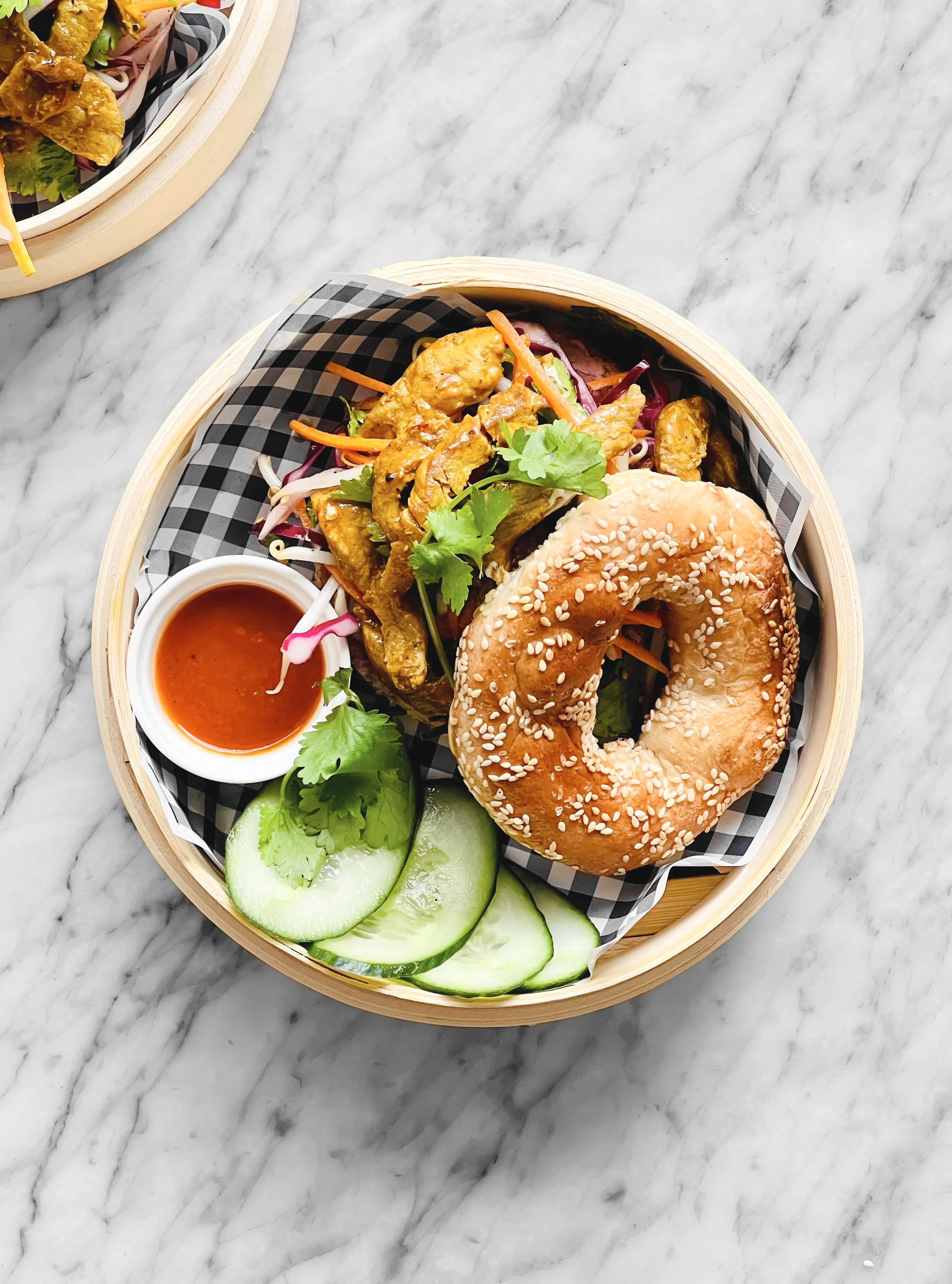 Bagel bánh mì au porc