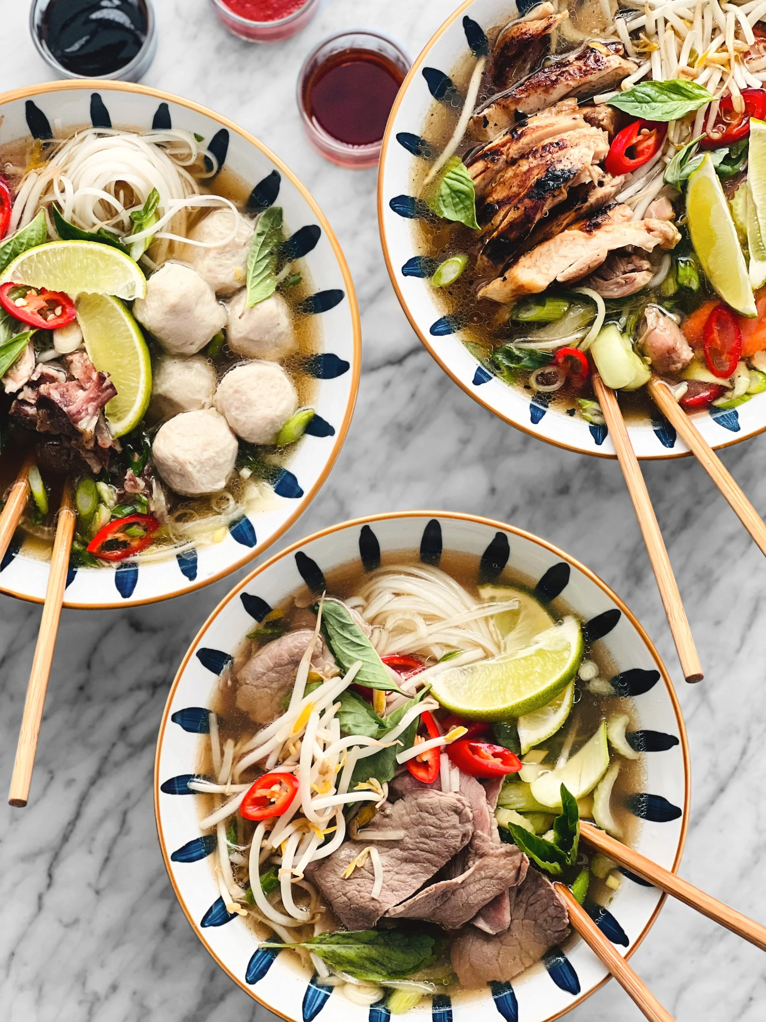 Pho - Soupe tonkinoise avec bouillon classique maison