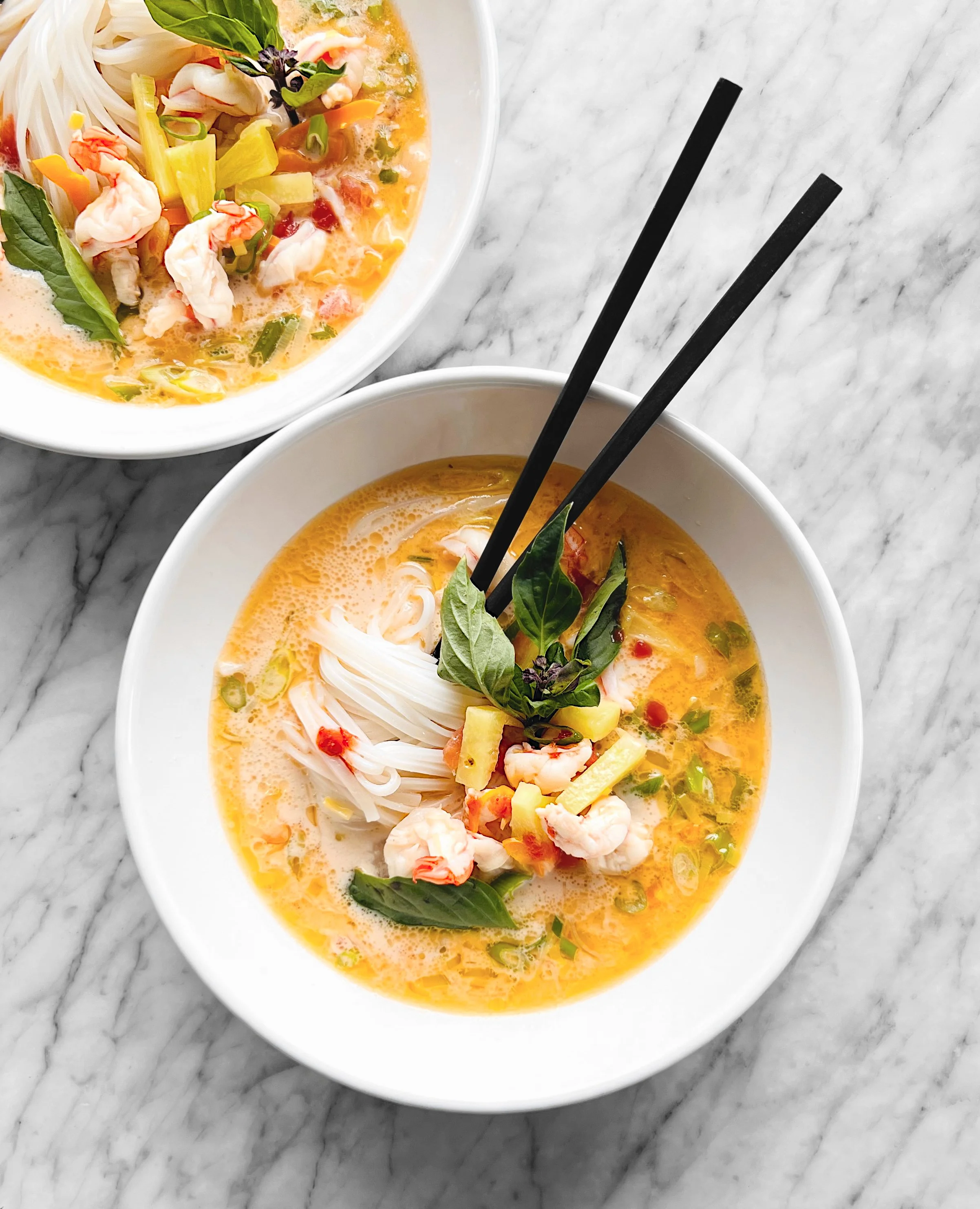 Tom Kha Kûng - Soupe thaïe de crevettes coco-citronnelle