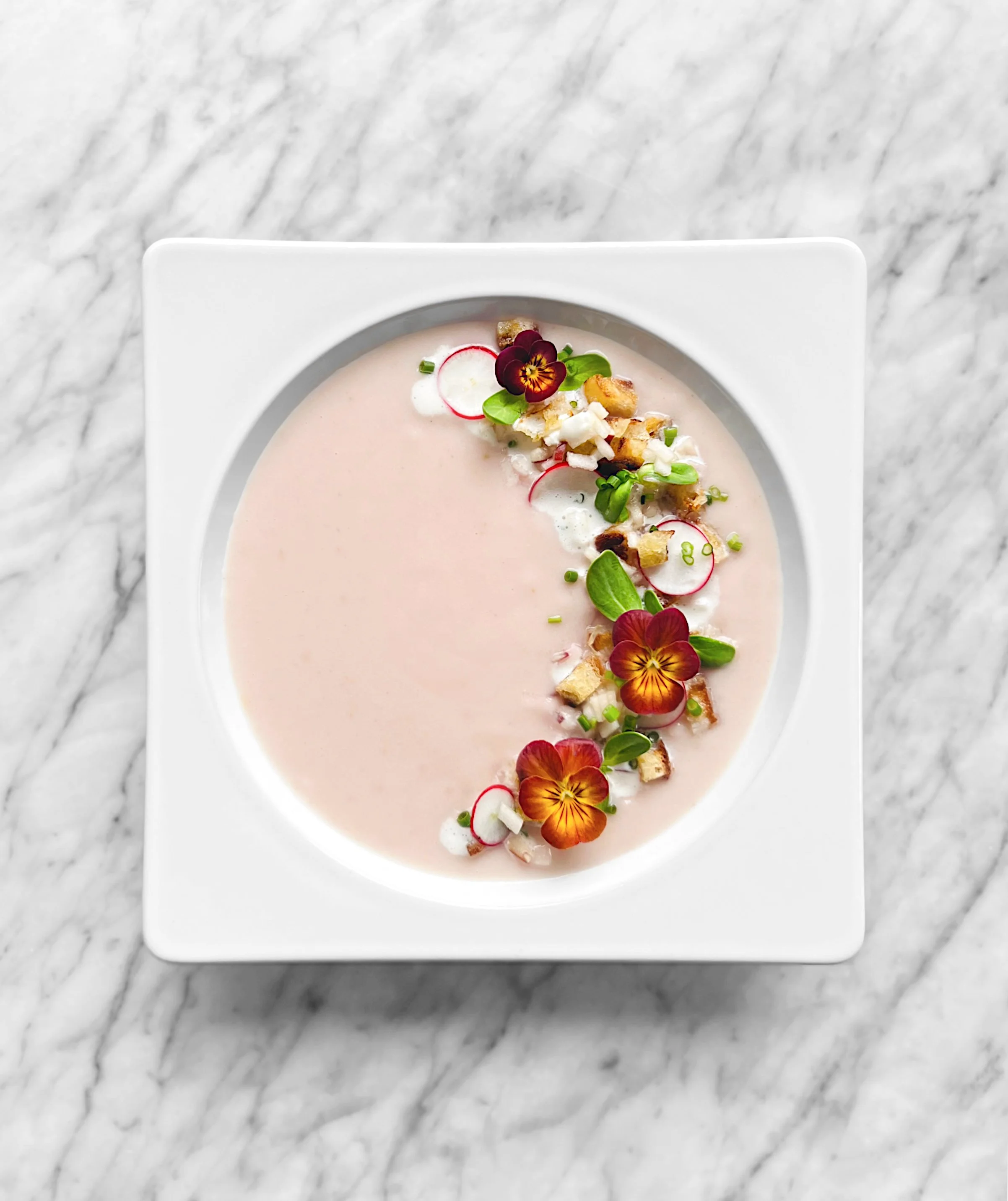 Crème de radis et pommes