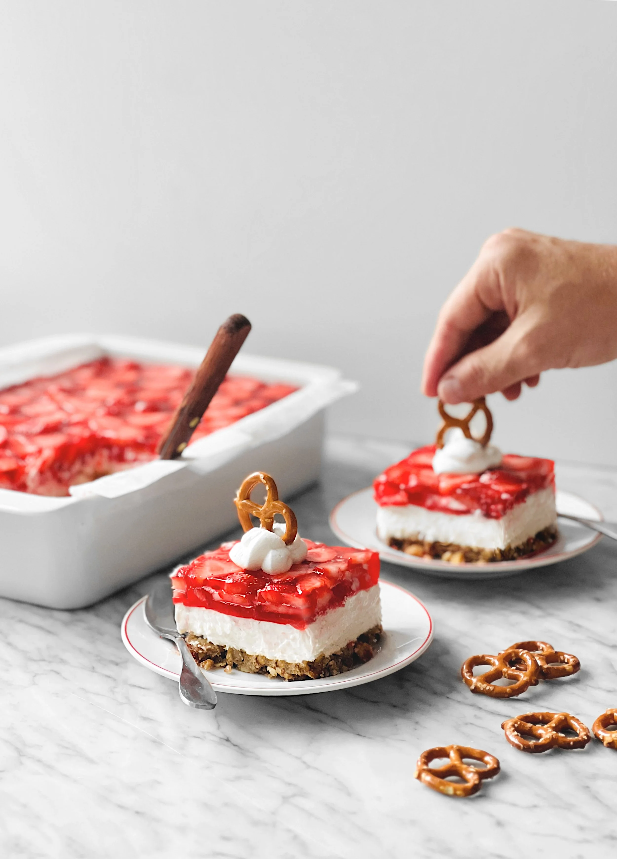 «Salade» fraises-bretzels