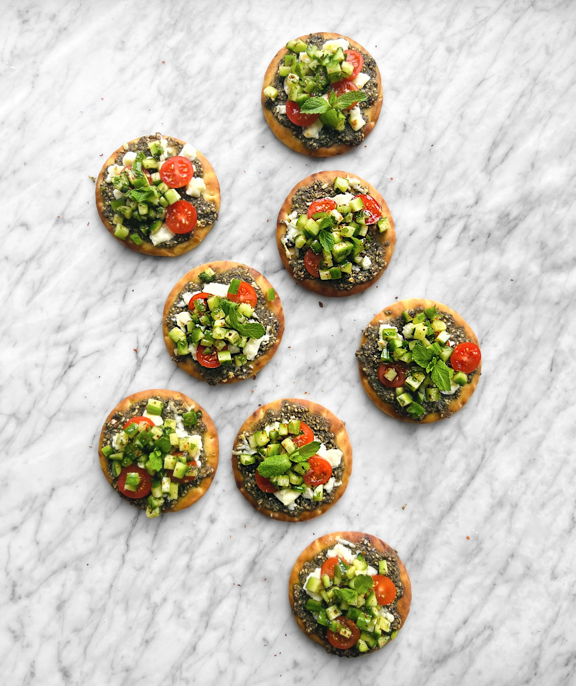 Mini-pizzas libanaises au zaatar