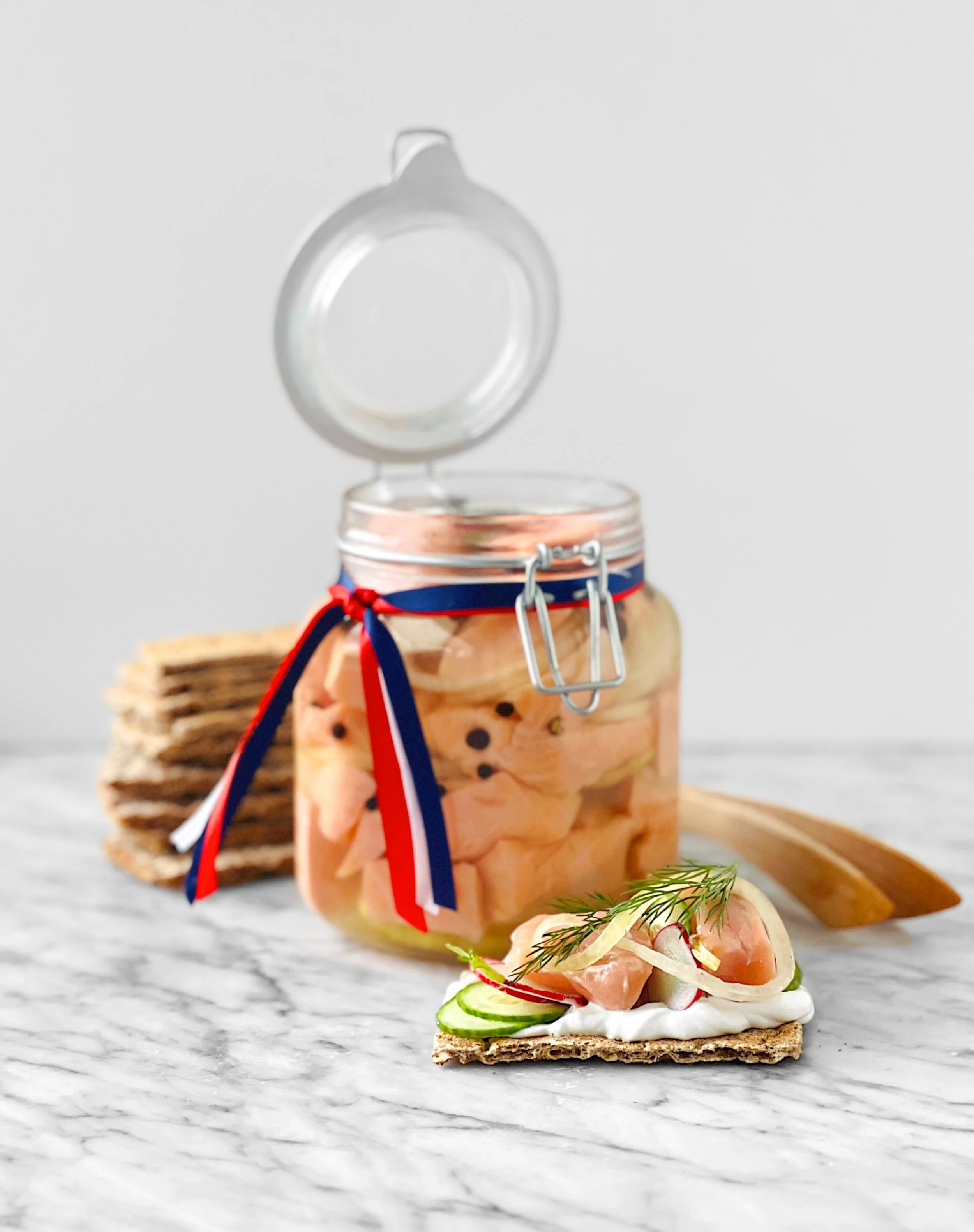 Syltet laks - Saumon mariné norvégien