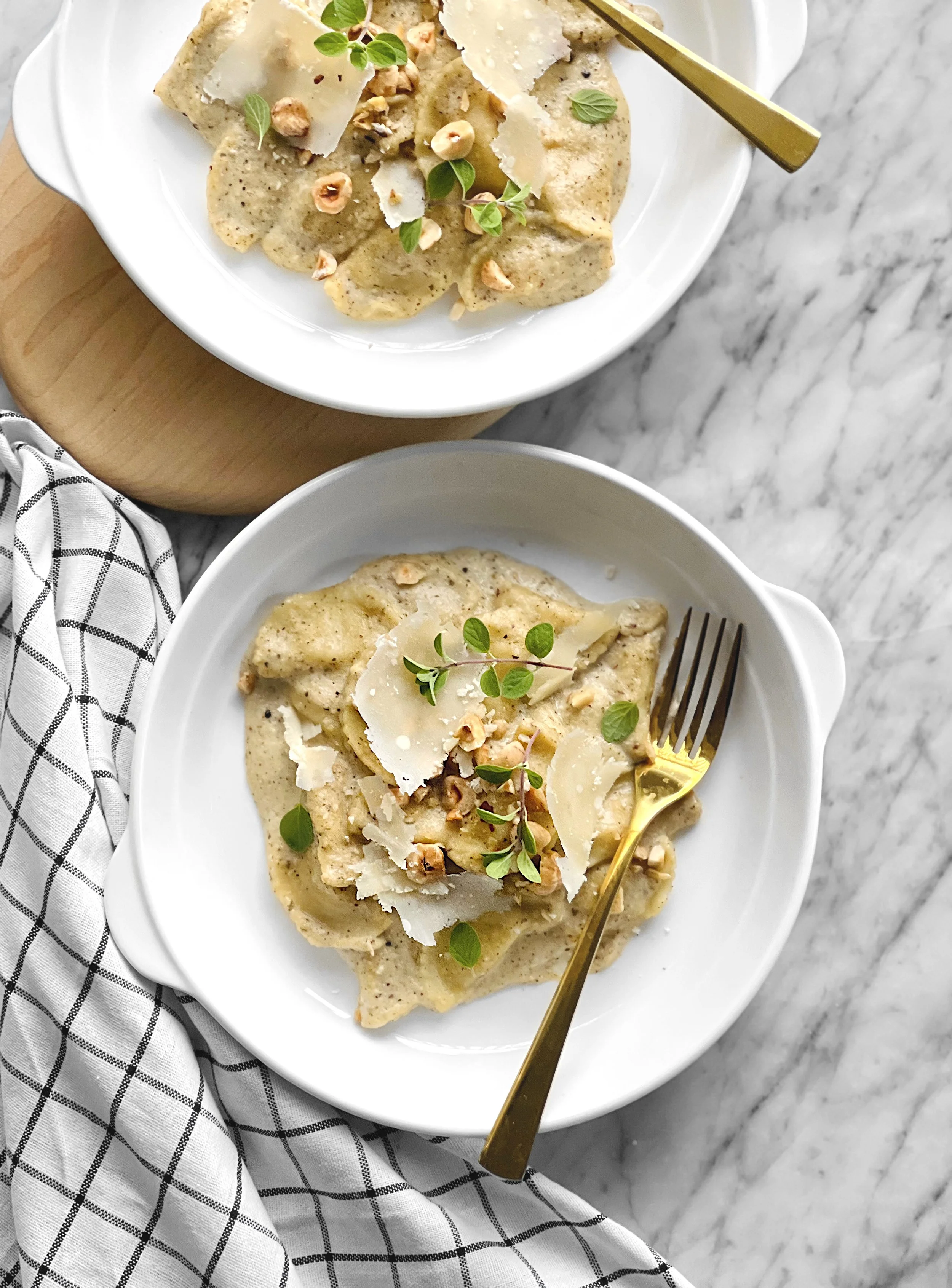 Agnolotti alle nocciole - Sauce aux noisettes du Piémont