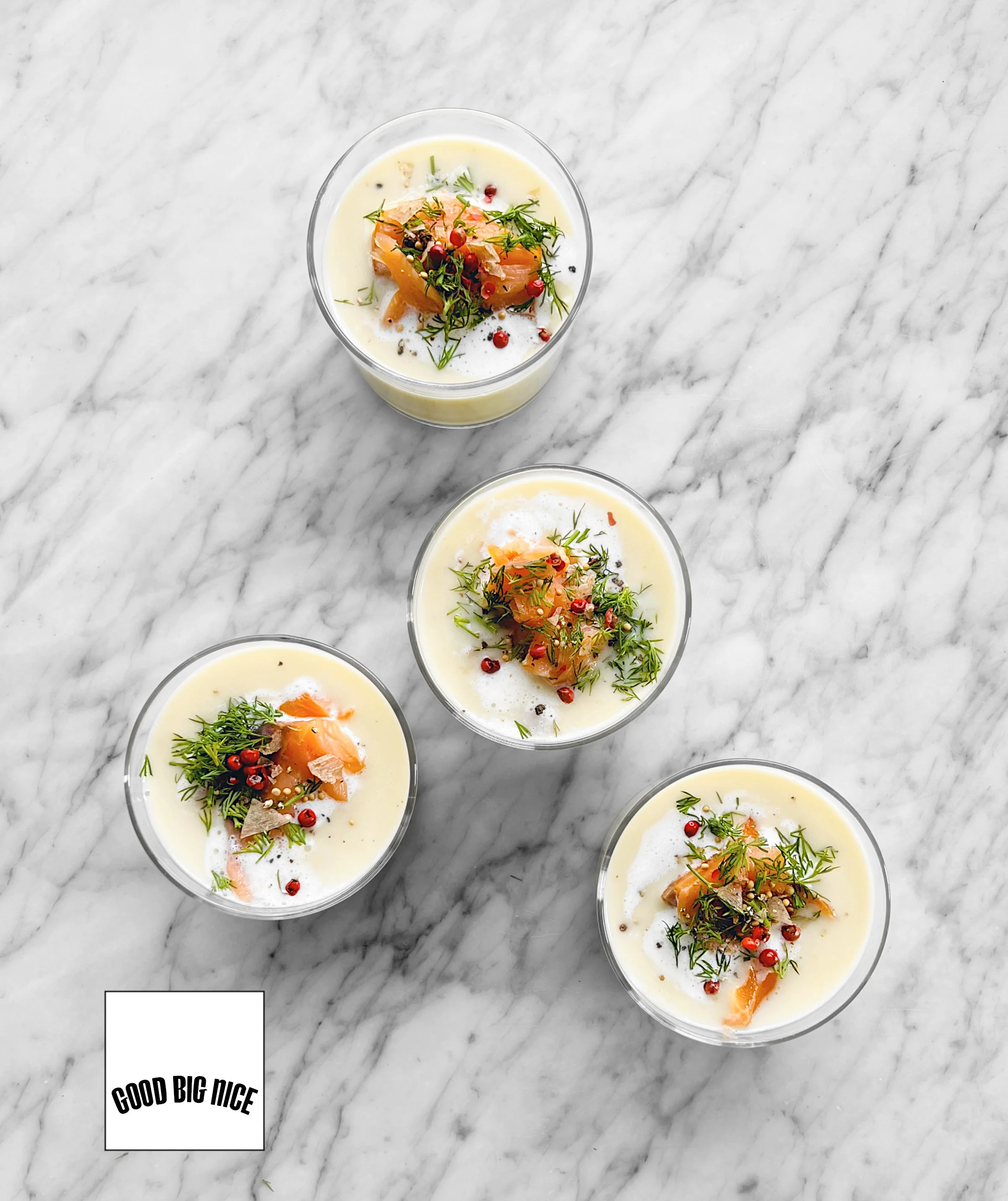 Velouté de choucroute avec saumon fumé