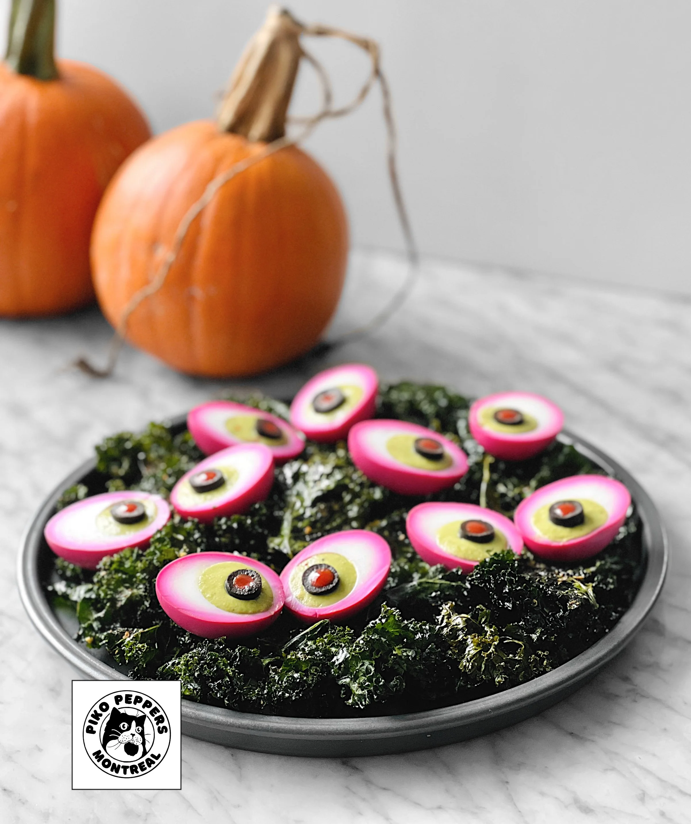 «Yeux» mimosa piquants à la guacamole