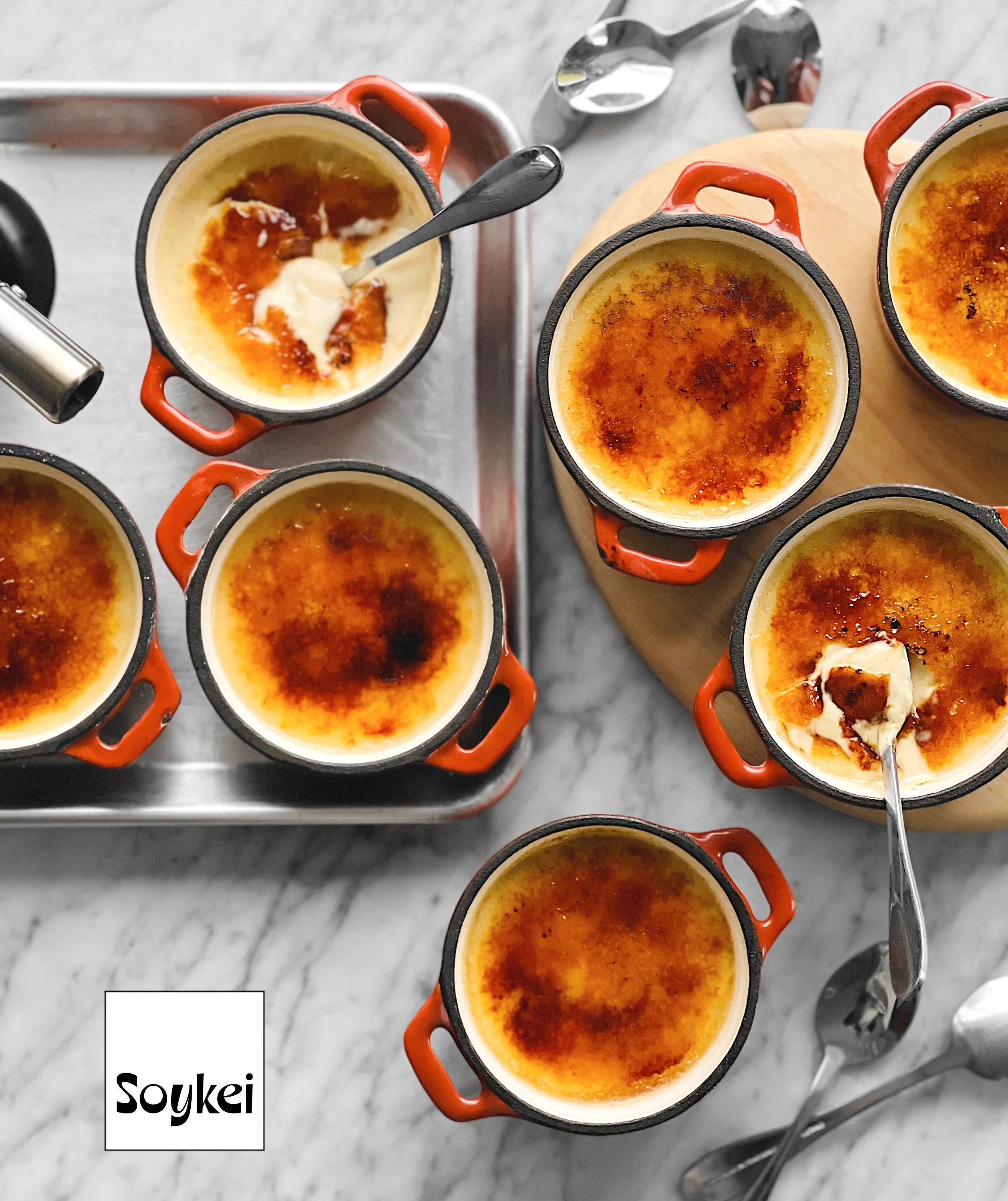 Crème brûlée au tofu orange-vanille